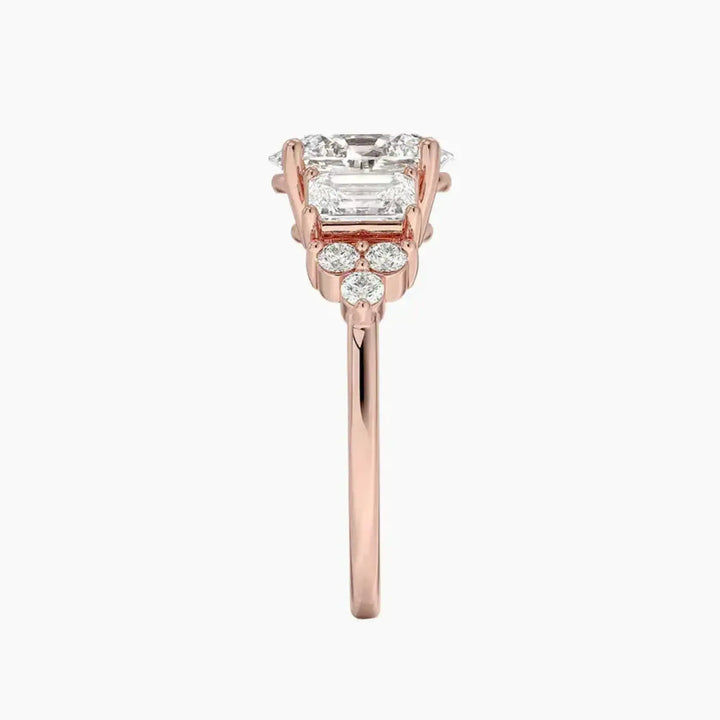 Kaiya Oval Designer 3 Carat Lab Grown Diamond Engagement Ring in 18K Yellow Gold