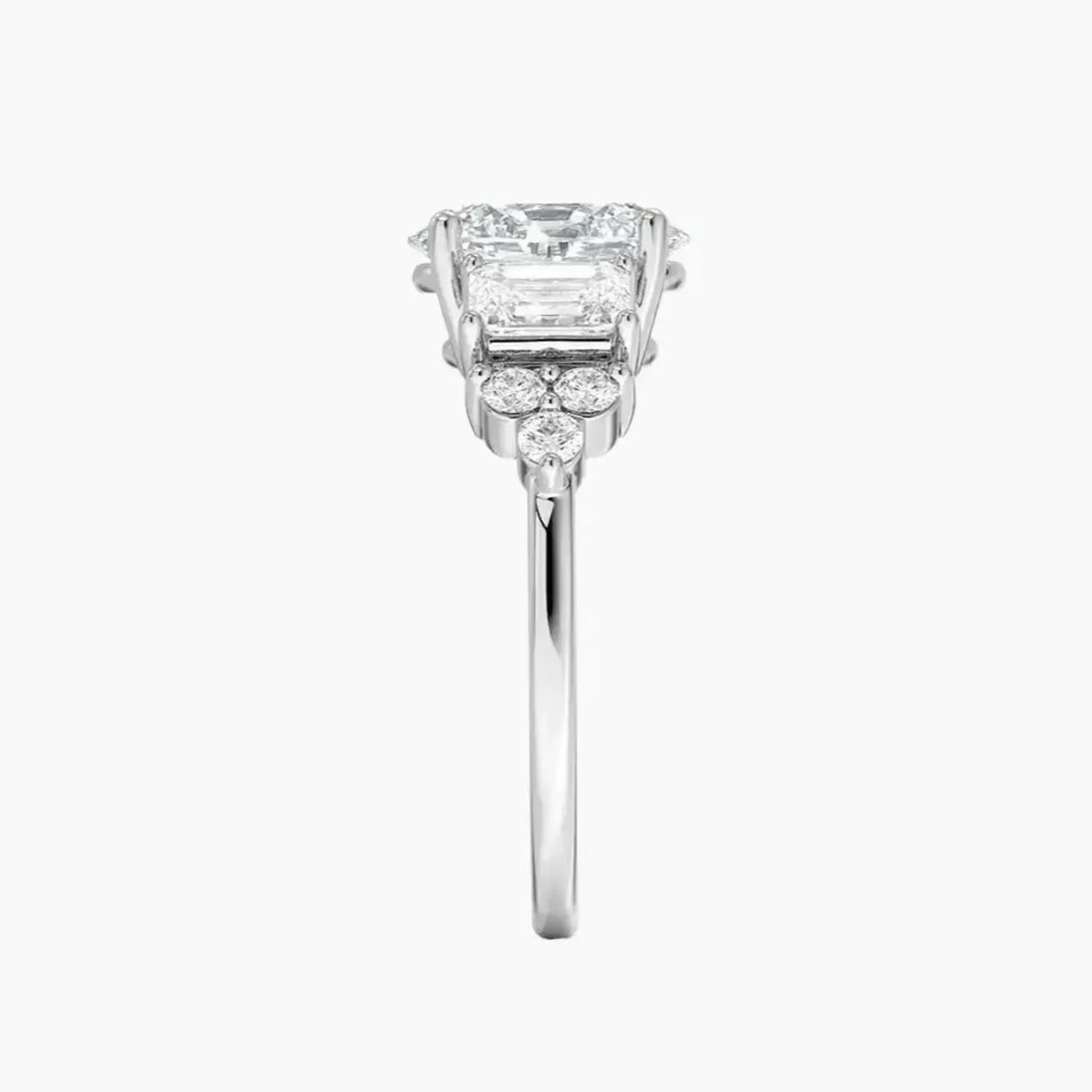 Kaiya Oval Designer 3 Carat Lab Grown Diamond Engagement Ring in 18K Rose Gold