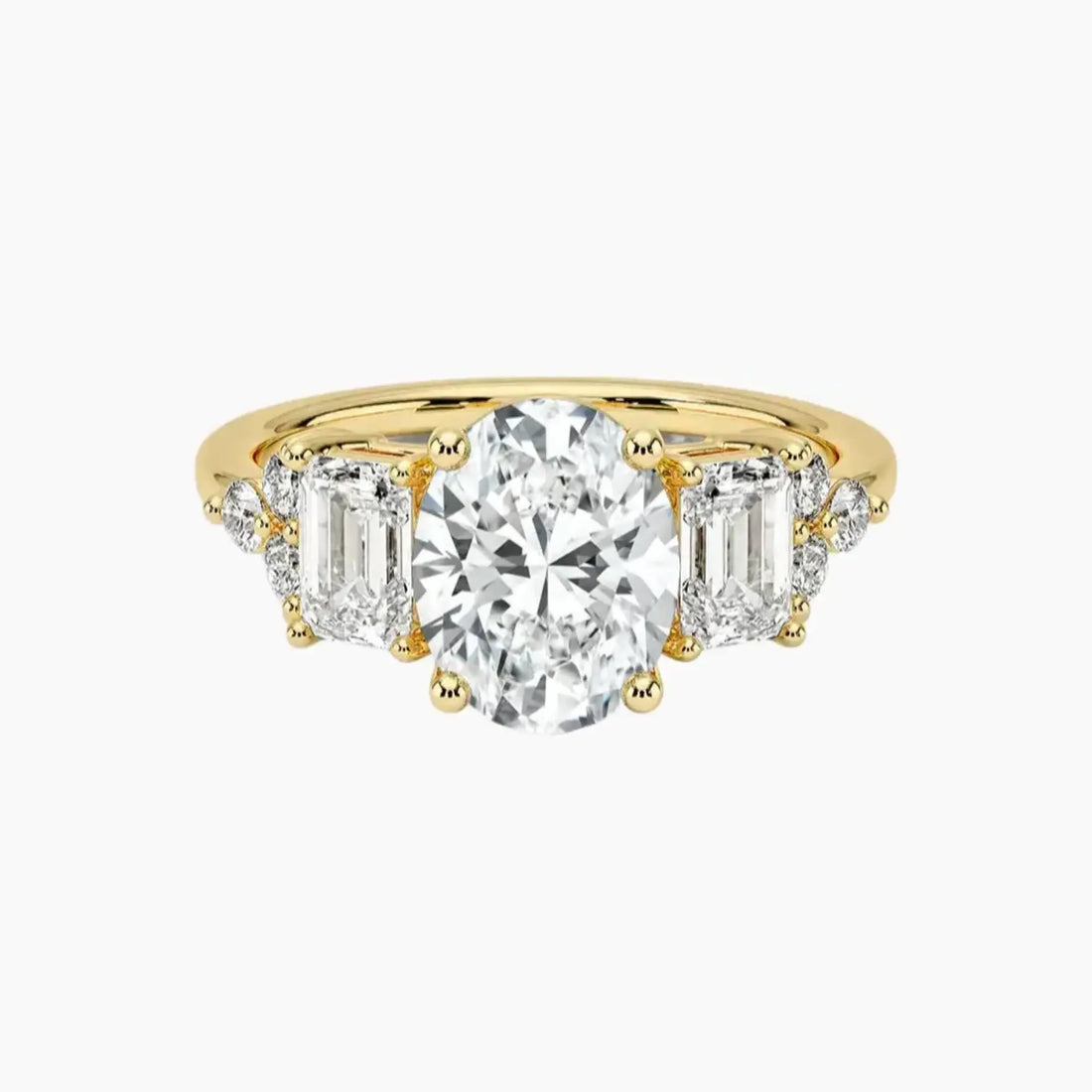 Kaiya Oval Designer Diamond Ring Setting in 18K Rose Gold