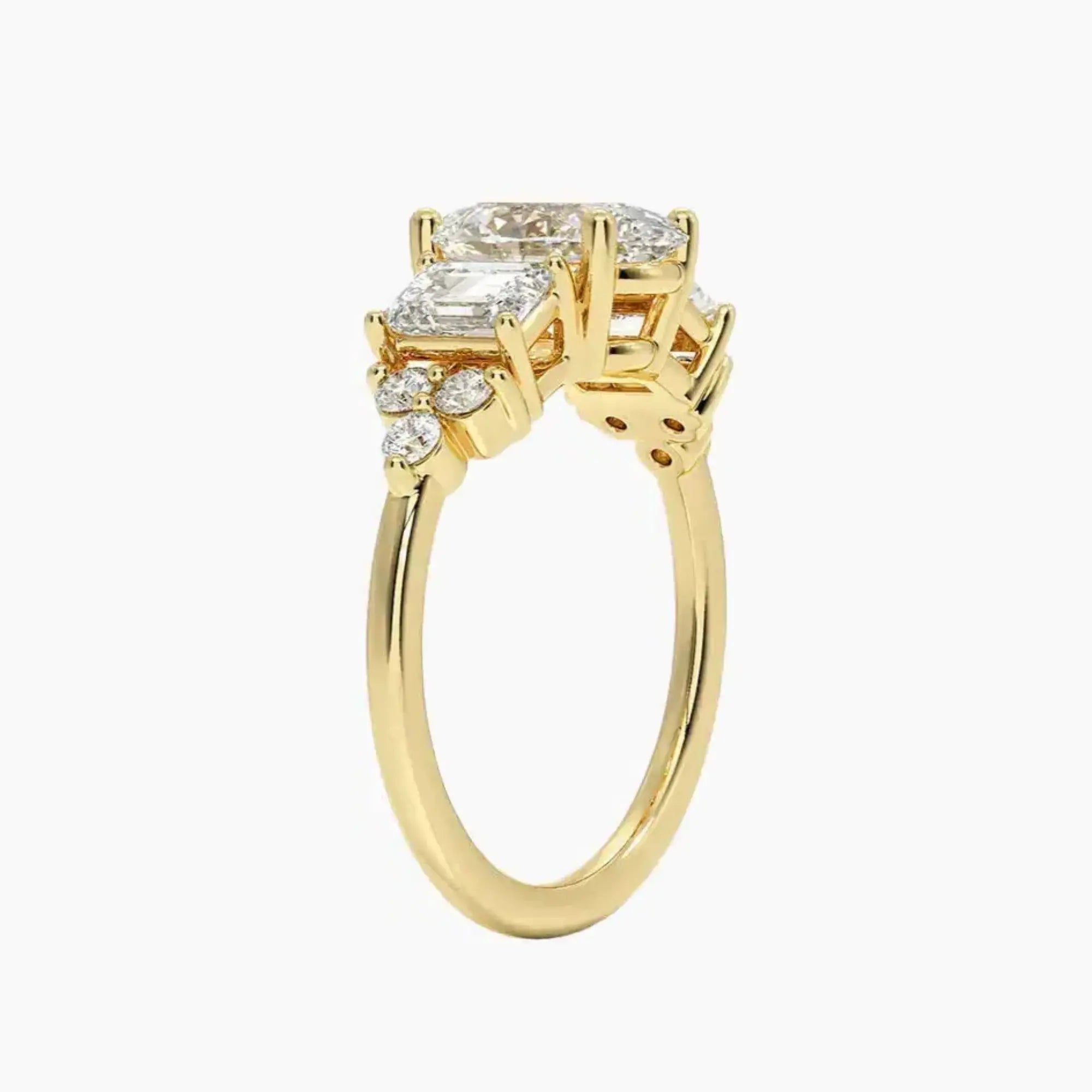 Kaiya Oval Designer Diamond Ring Setting in 18K Rose Gold
