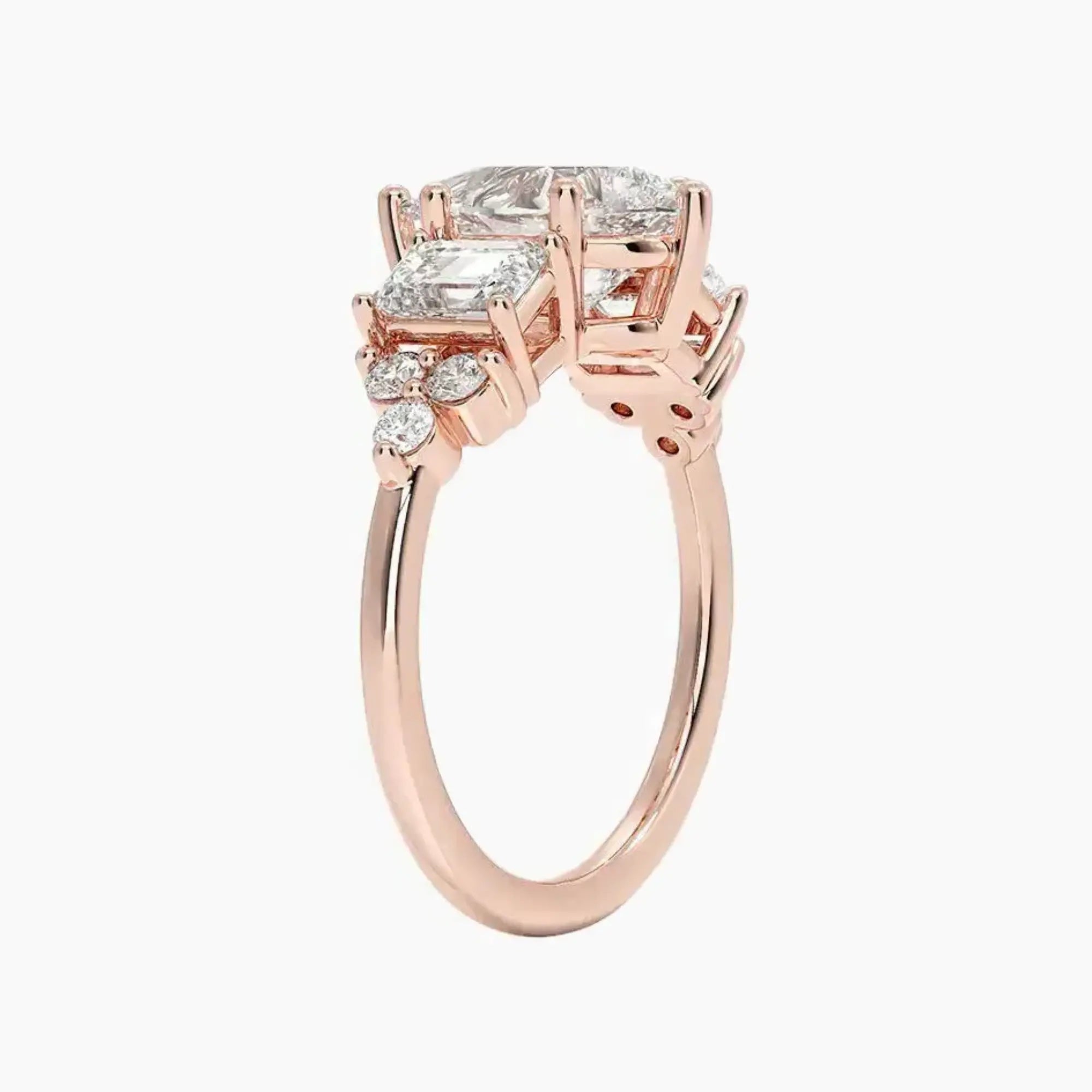 Kaiya Pear Designer 1 Carat Lab Grown Diamond Engagement Ring in 14K Yellow Gold