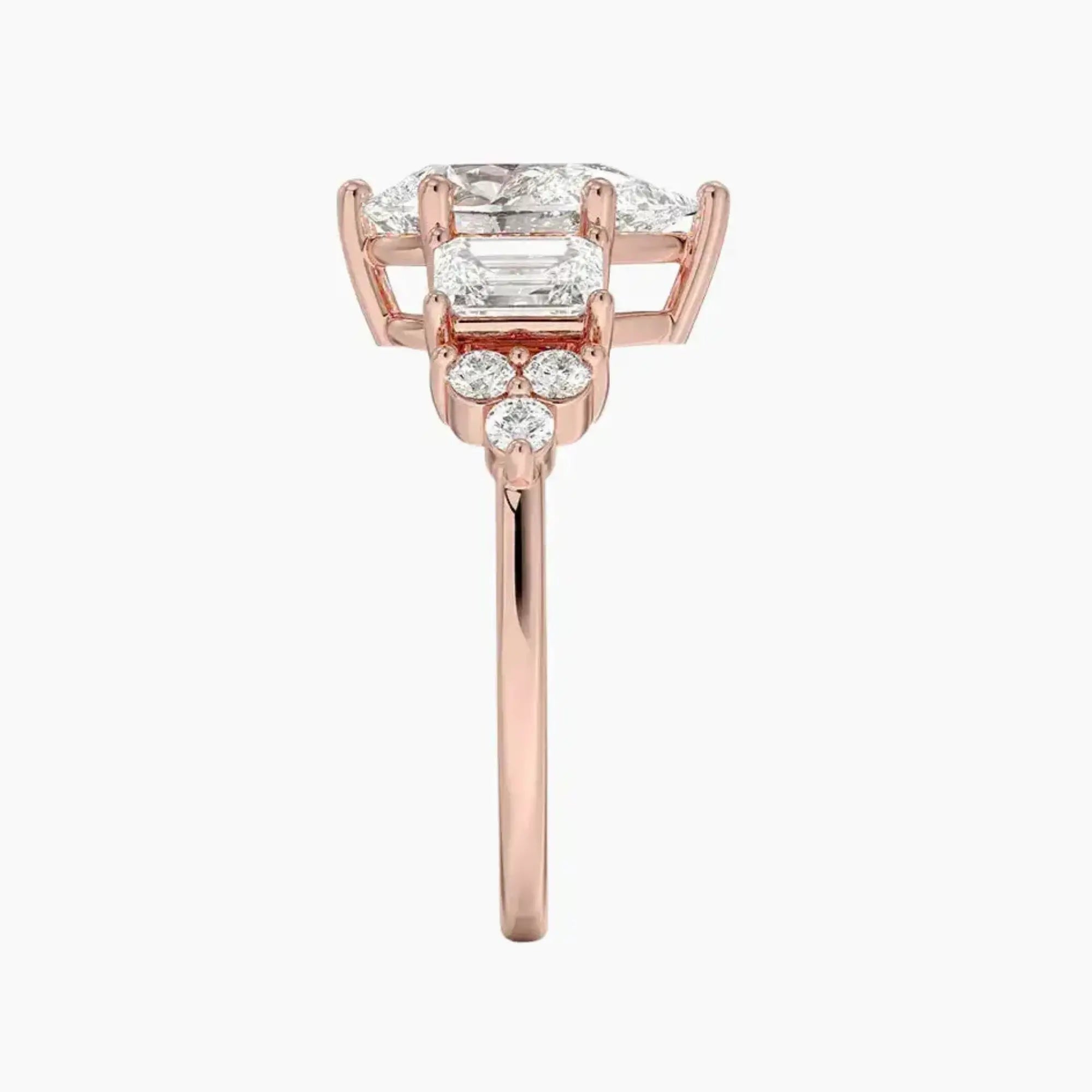 Kaiya Pear Designer 1 Carat Lab Grown Diamond Engagement Ring in 18K Yellow Gold