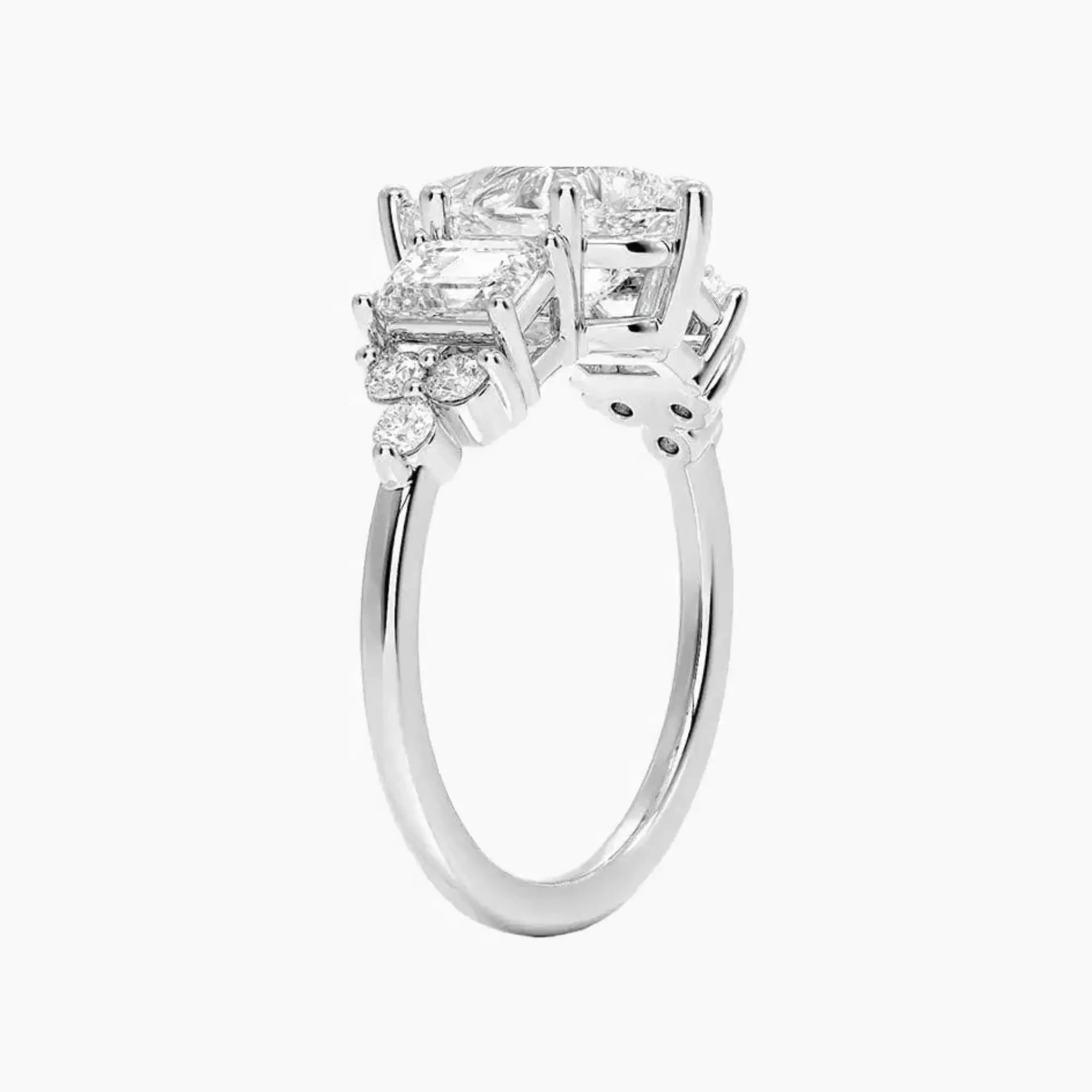 Kaiya Pear Designer 2.5 Carat Lab Grown Diamond Engagement Ring in 14K Yellow Gold