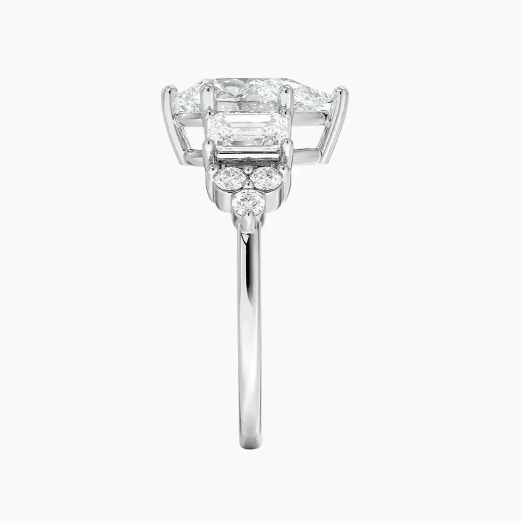 Kaiya Pear Designer 2.5 Carat Lab Grown Diamond Engagement Ring in 14K Yellow Gold
