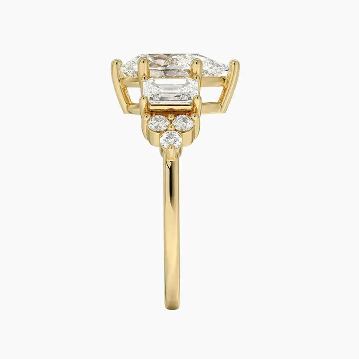 Kaiya Pear Designer 1.5 Carat Lab Grown Diamond Engagement Ring in 18K Rose Gold