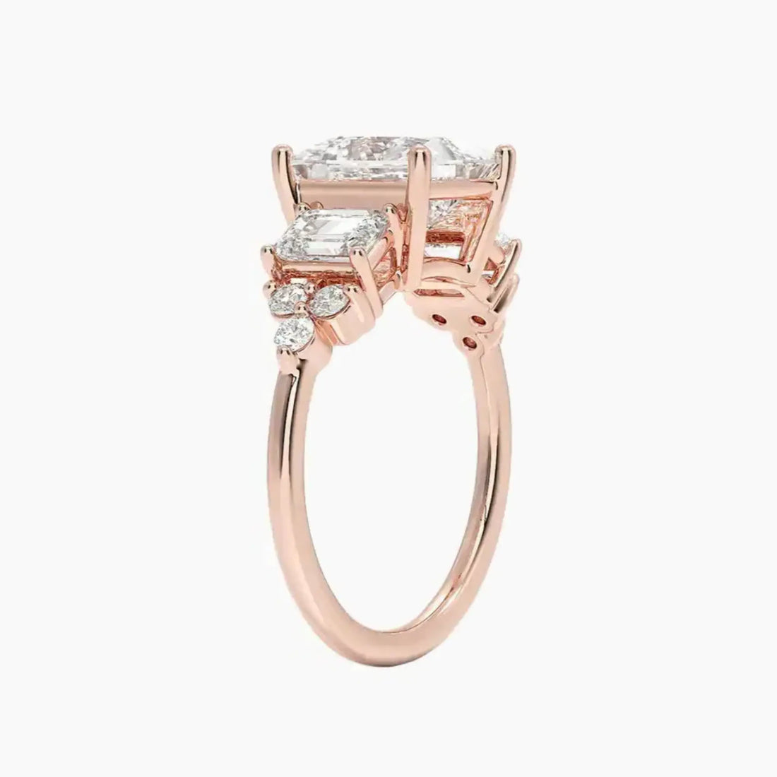 Kaiya Princess Designer Diamond Ring Setting in 14K Yellow Gold