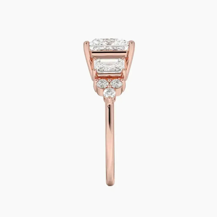 Kaiya Princess Designer 2.5 Carat Lab Grown Diamond Engagement Ring in 18K Yellow Gold