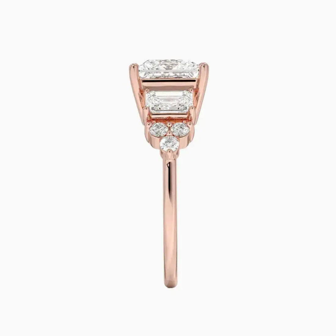 Kaiya Princess Designer 3 Carat Lab Grown Diamond Engagement Ring in 14K Yellow Gold
