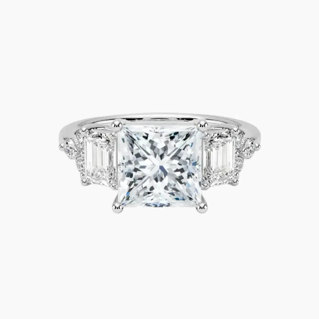 Kaiya Princess Designer 2.5 Carat Lab Grown Diamond Engagement Ring in 18K Rose Gold