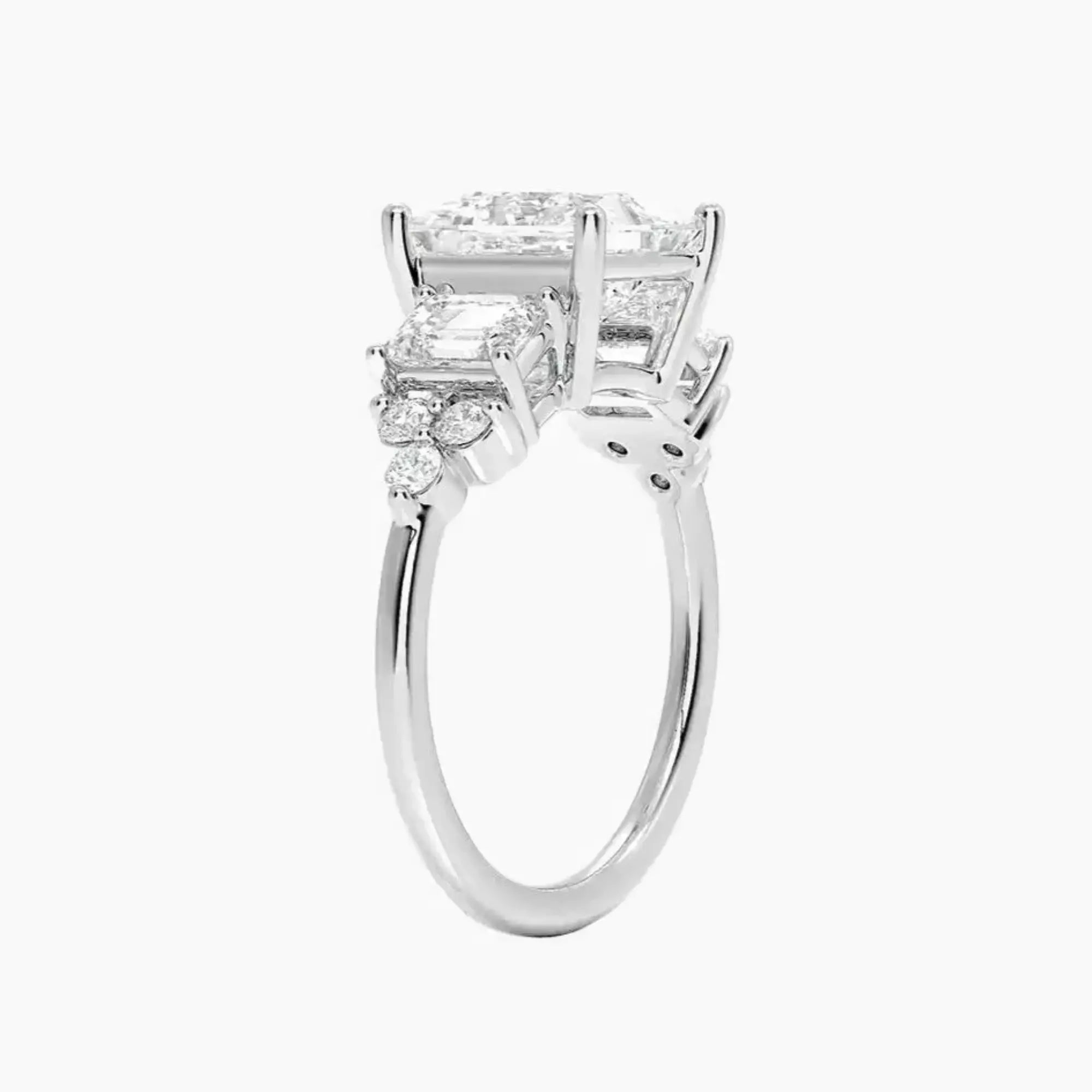 Kaiya Princess Designer 1 Carat Lab Grown Diamond Engagement Ring in 14K Rose Gold