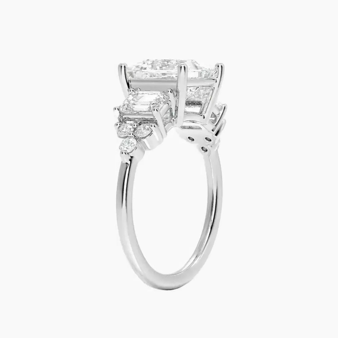 Kaiya Princess Designer Diamond Ring Setting in 14K Yellow Gold