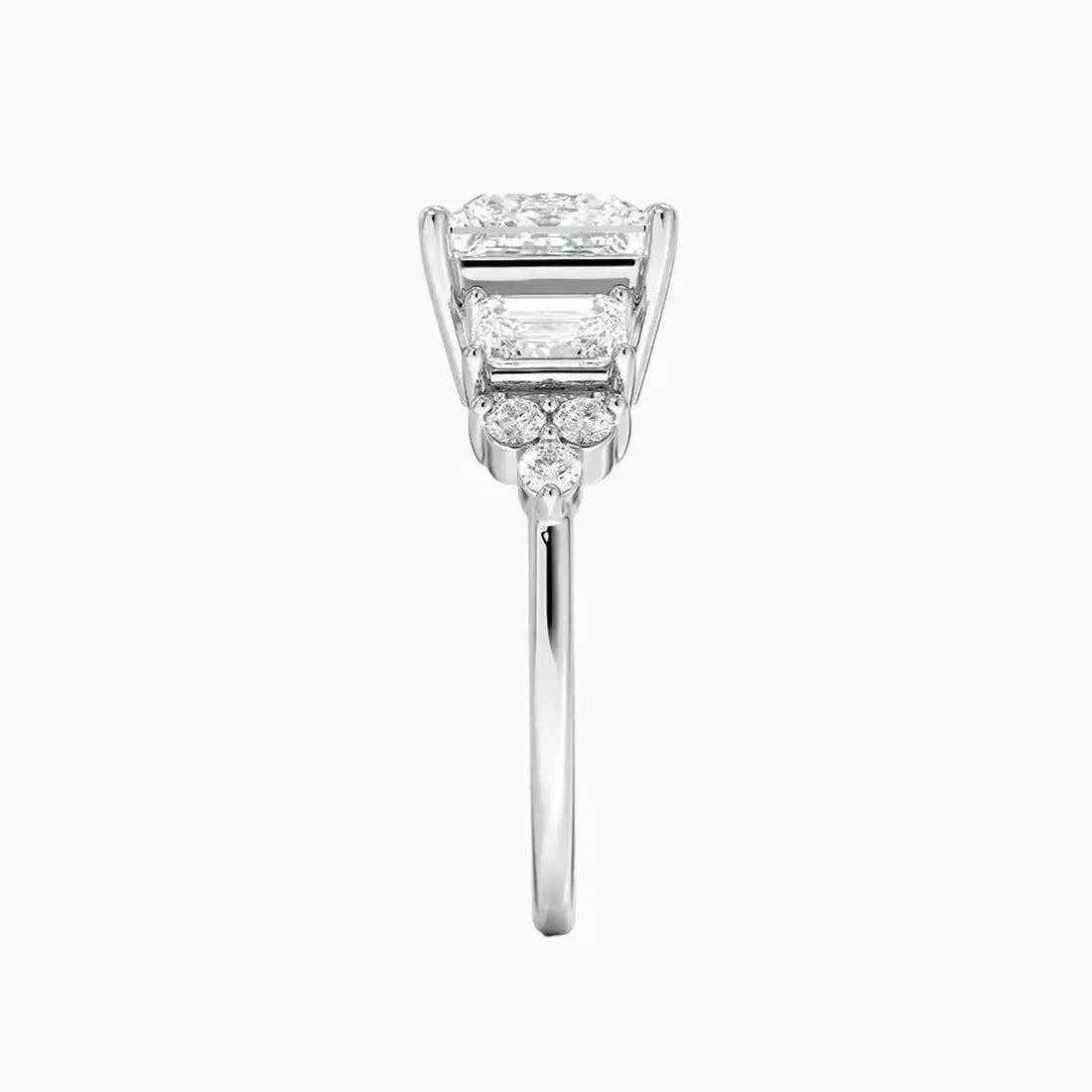 Kaiya Princess Designer 2.5 Carat Lab Grown Diamond Engagement Ring in 18K Rose Gold