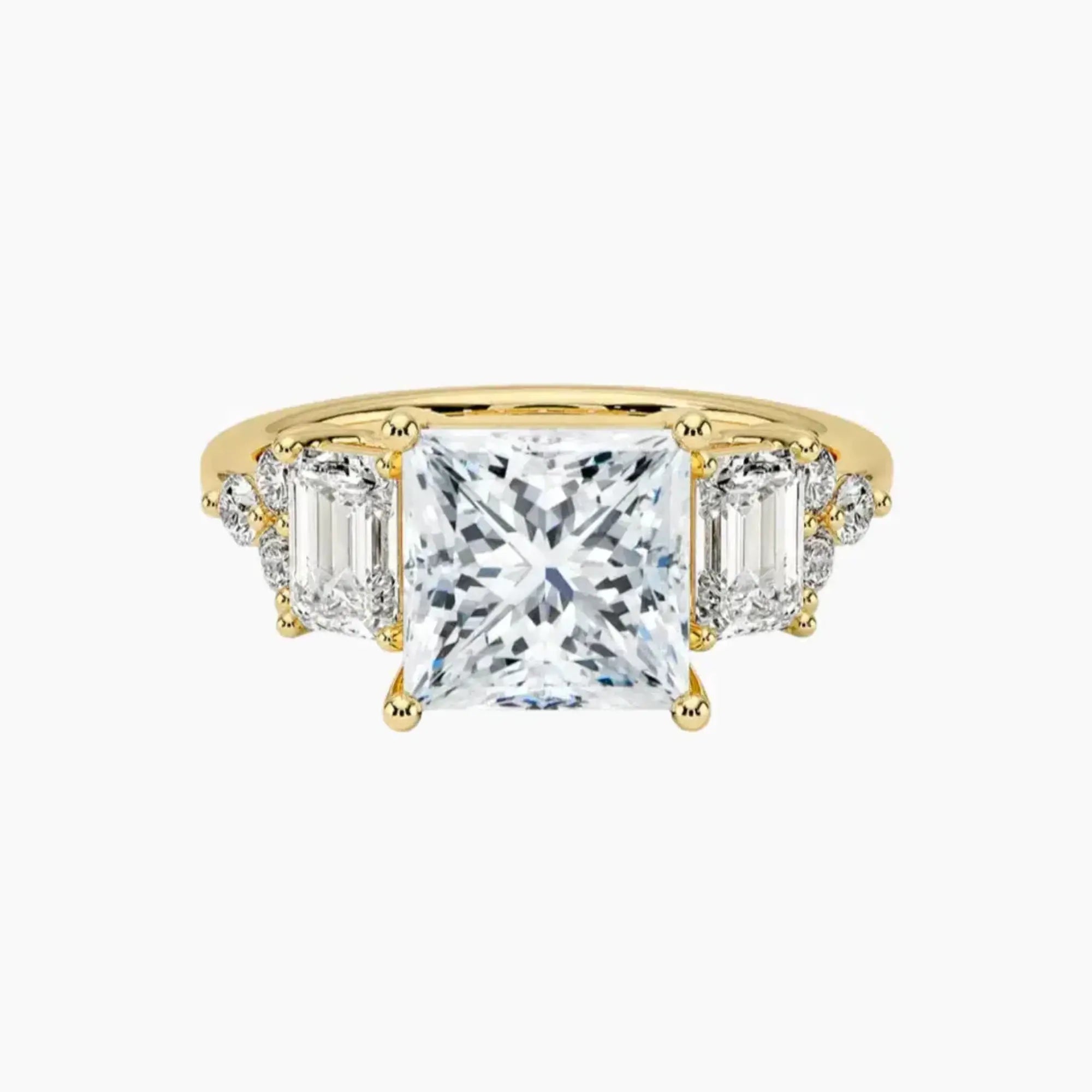 Kaiya Princess Designer 1.5 Carat Lab Grown Diamond Engagement Ring in 18K White Gold