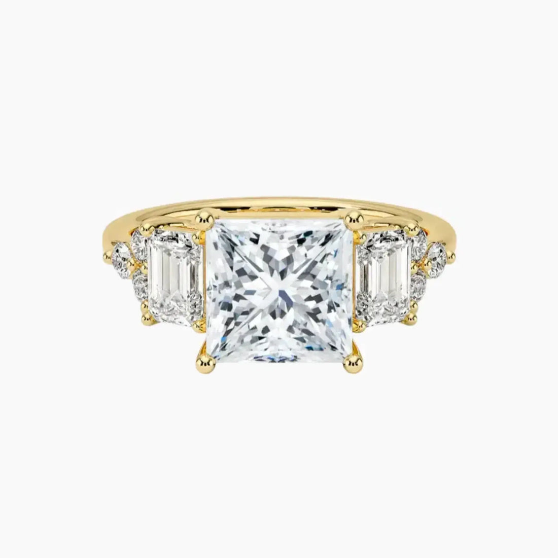 Kaiya Princess Designer Diamond Ring Setting in 14K Rose Gold