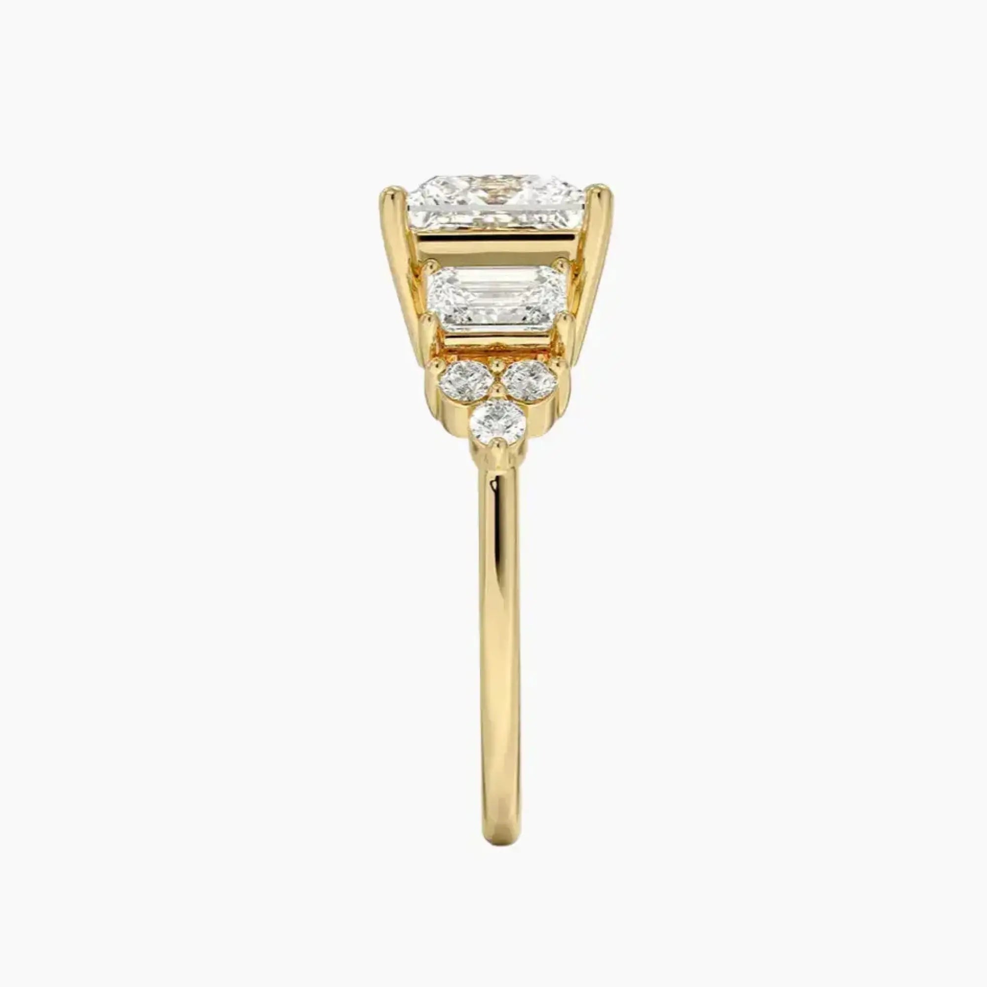 Kaiya Princess Designer 2.5 Carat Lab Grown Diamond Engagement Ring in 18K Rose Gold