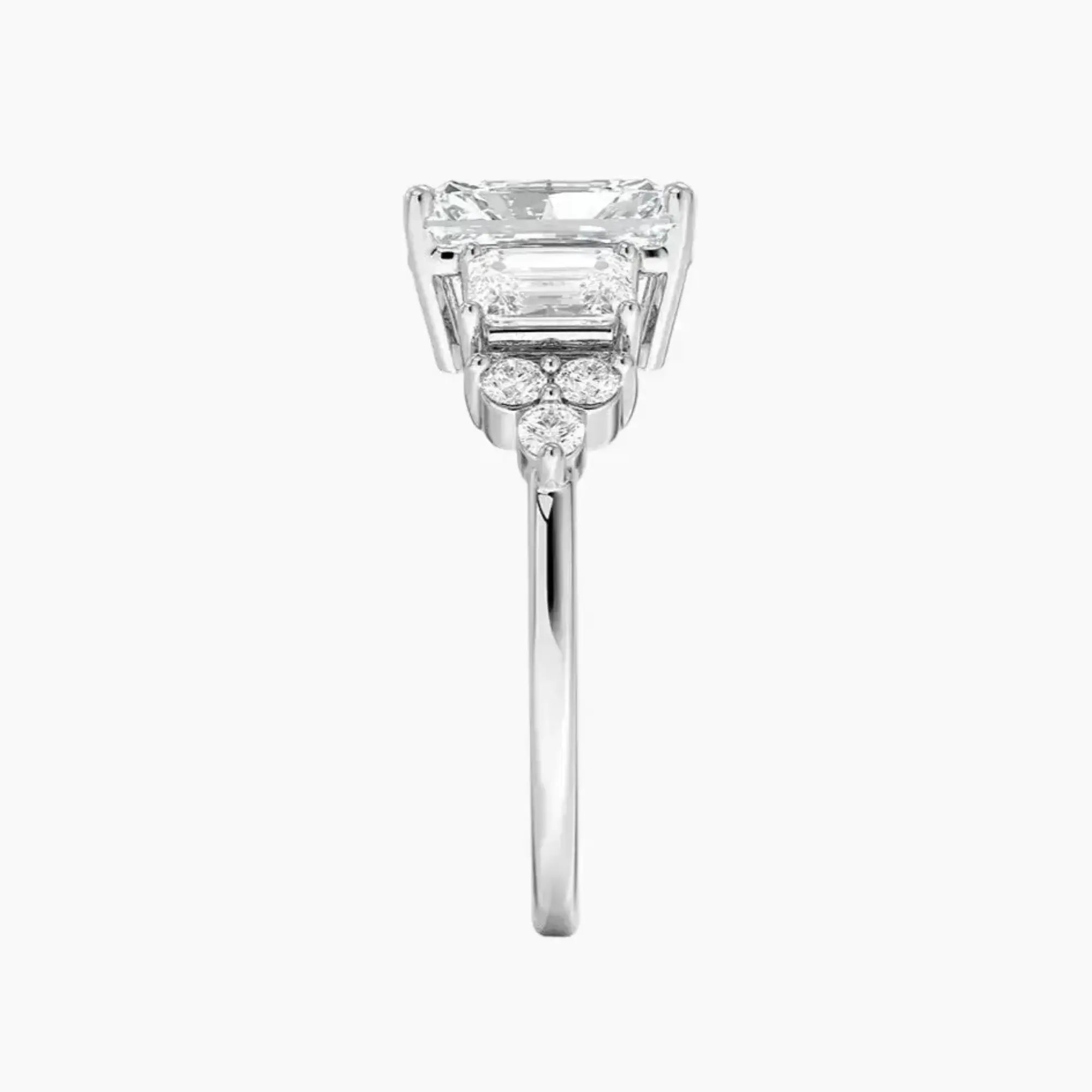 Kaiya Radiant Designer Diamond Ring Setting in 18K Rose Gold