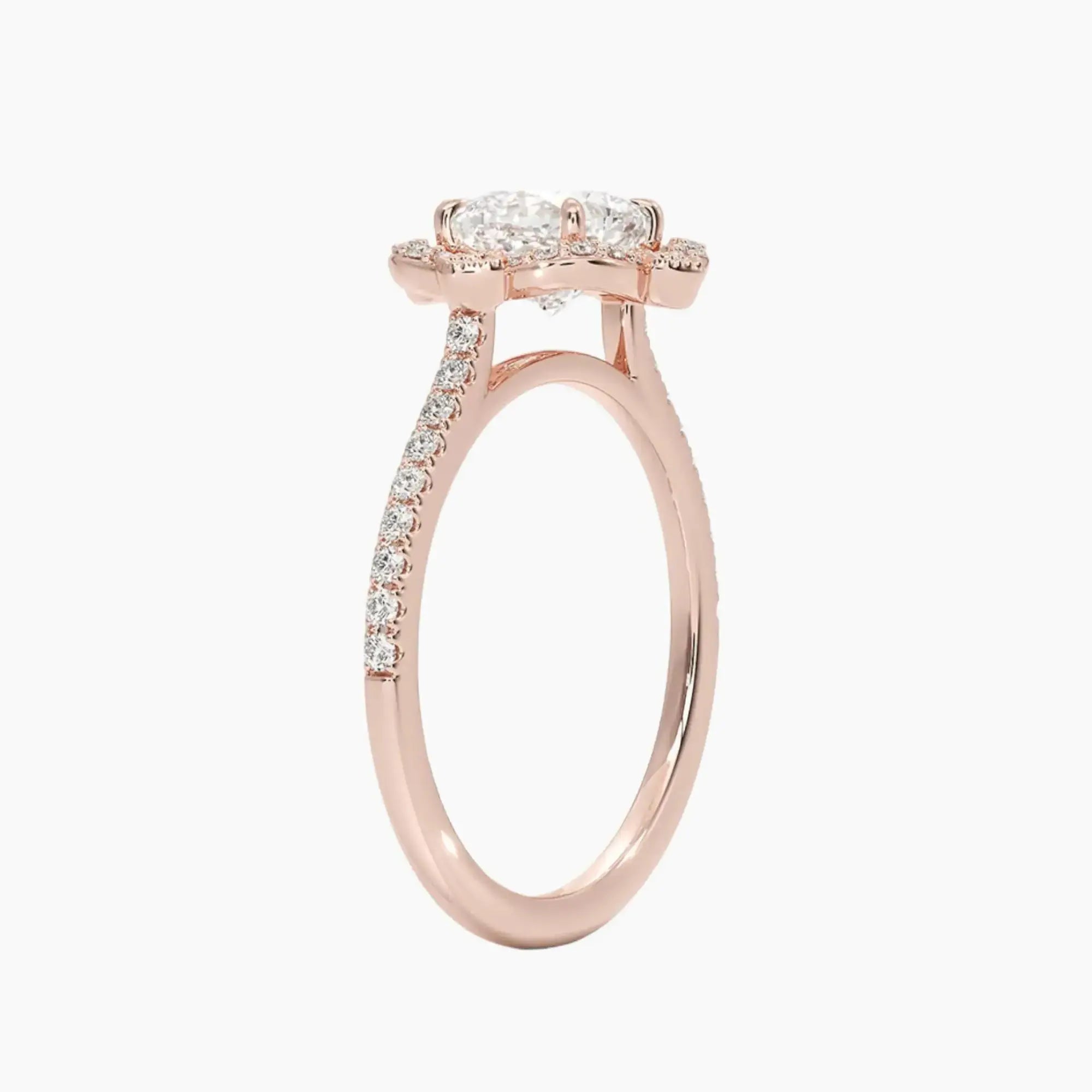 Ravenna Cushion Diamond Ring Setting in 14K White Gold