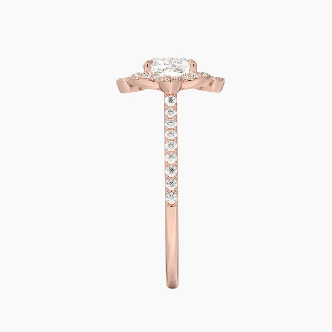 Ravenna Cushion 2.5 Carat Lab Grown Diamond Engagement Ring in 18K White Gold