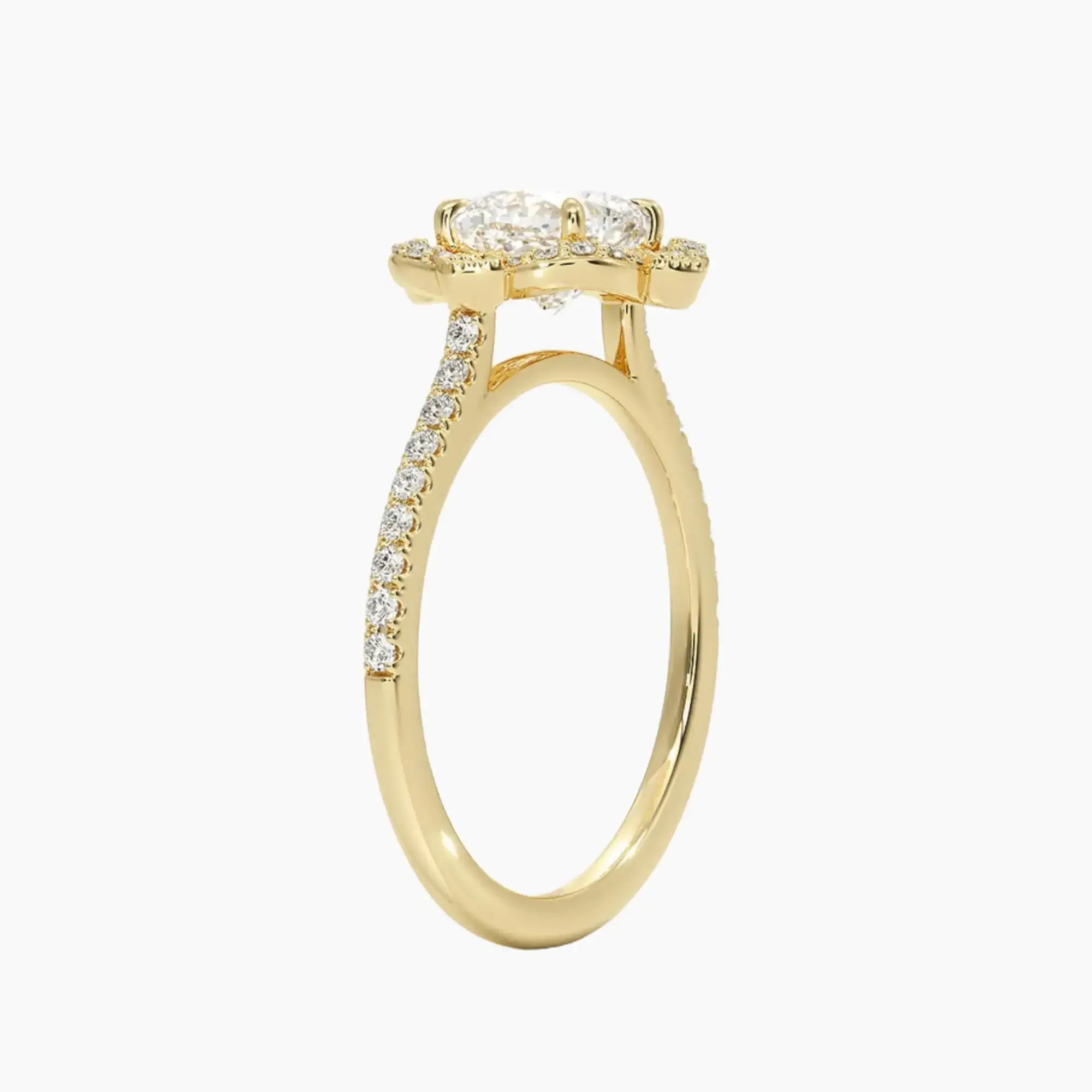 Ravenna Cushion 2 Carat Lab Grown Diamond Engagement Ring in 14K White Gold