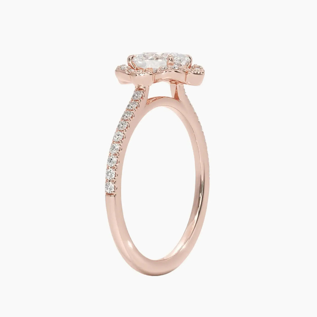 Ravenna Oval 2 Carat Lab Grown Diamond Engagement Ring in 18K Yellow Gold