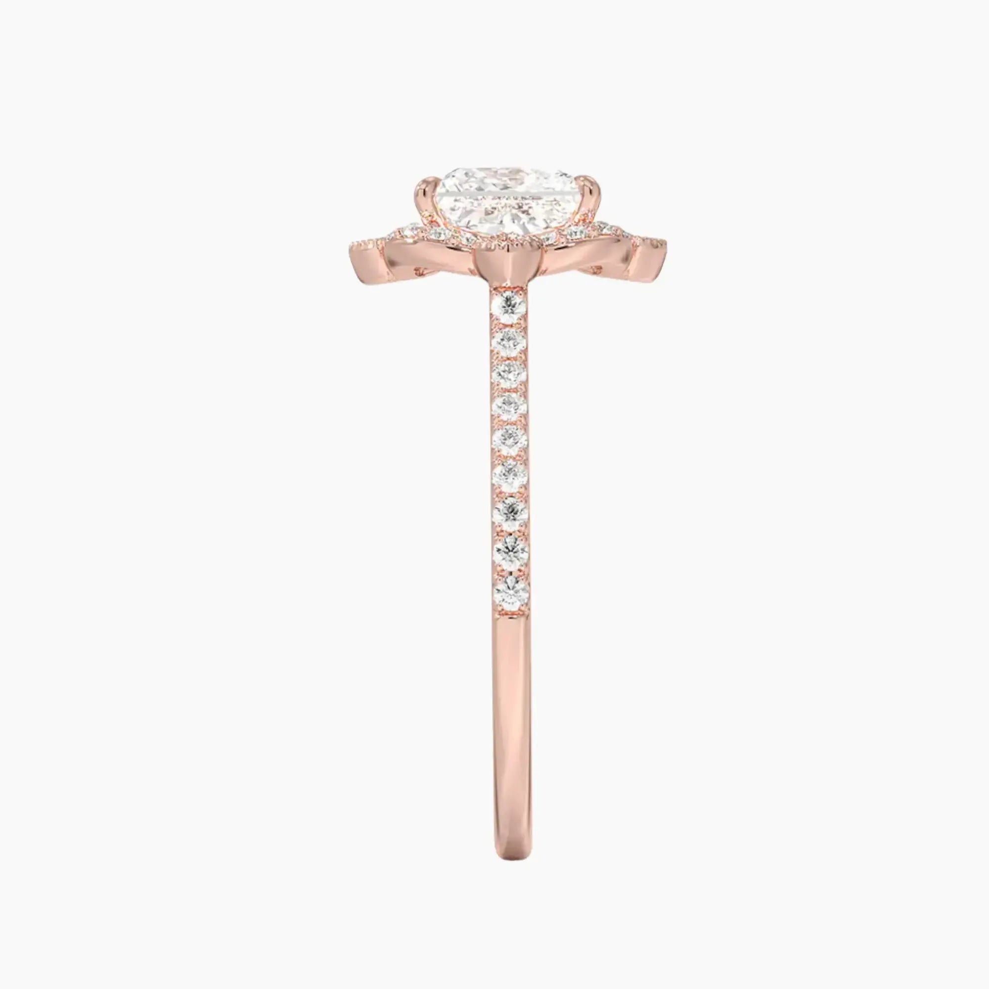 Ravenna Princess 3 Carat Lab Grown Diamond Engagement Ring in 18K White Gold
