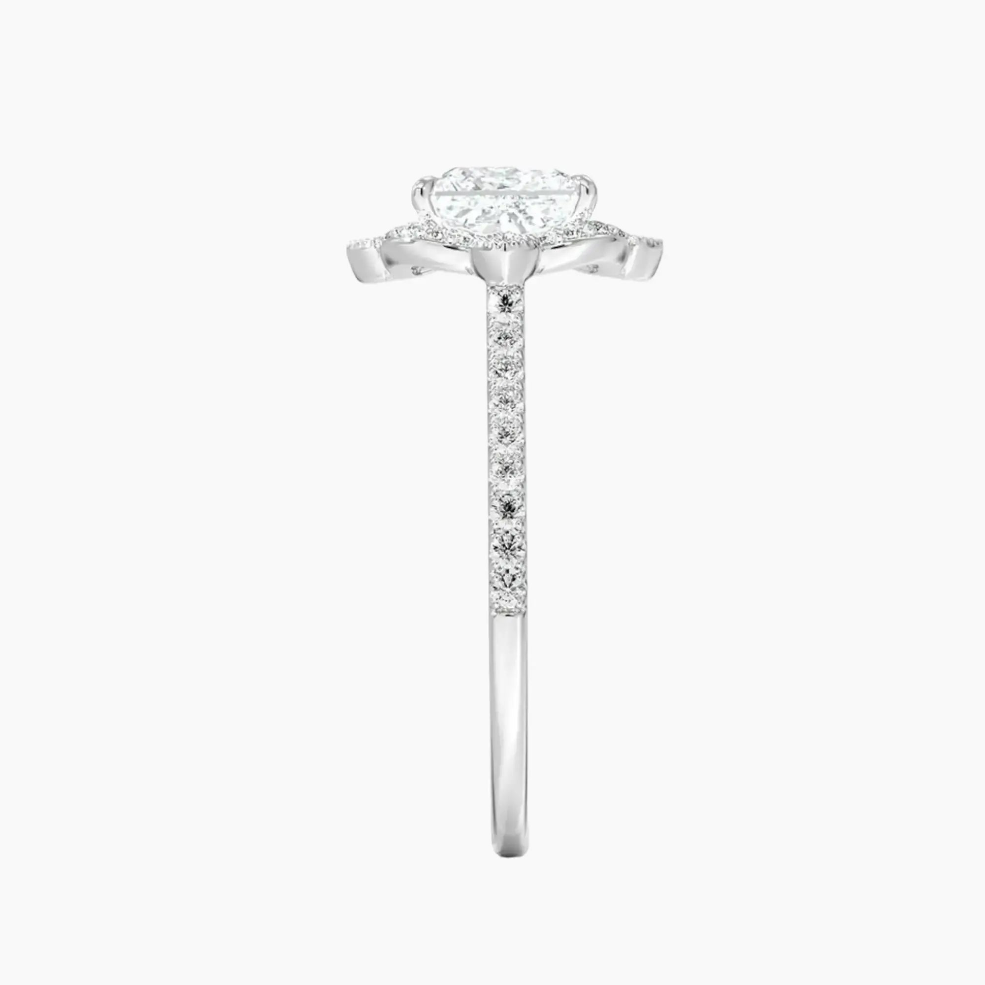 Ravenna Princess 2 Carat Lab Grown Diamond Engagement Ring in 18K Yellow Gold