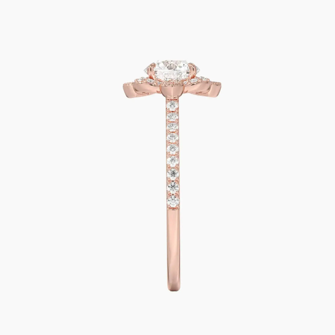 Ravenna Round 1.5 Carat Lab Grown Diamond Engagement Ring in 18K White Gold