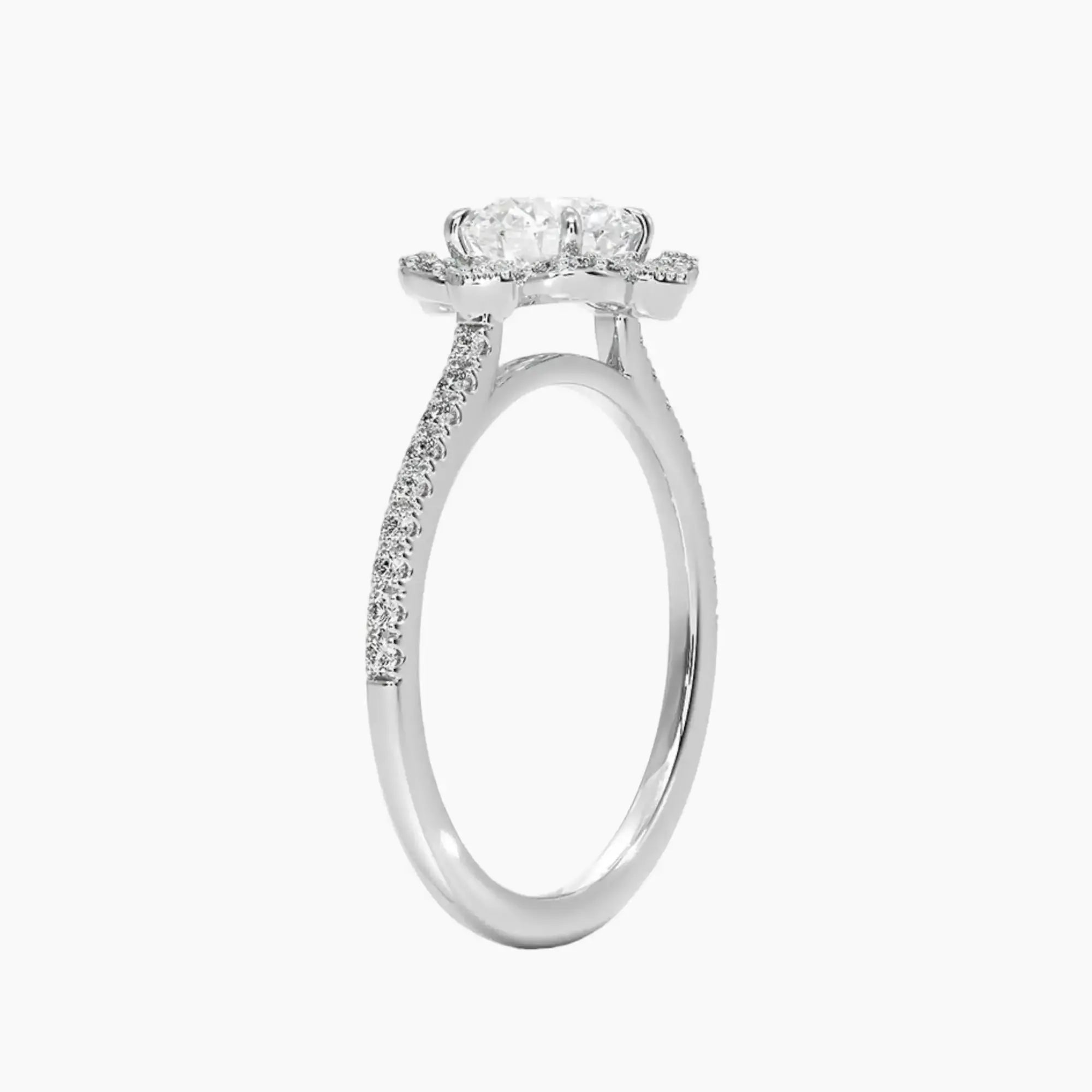 Ravenna Round 2.5 Carat Lab Grown Diamond Engagement Ring in 14K Yellow Gold