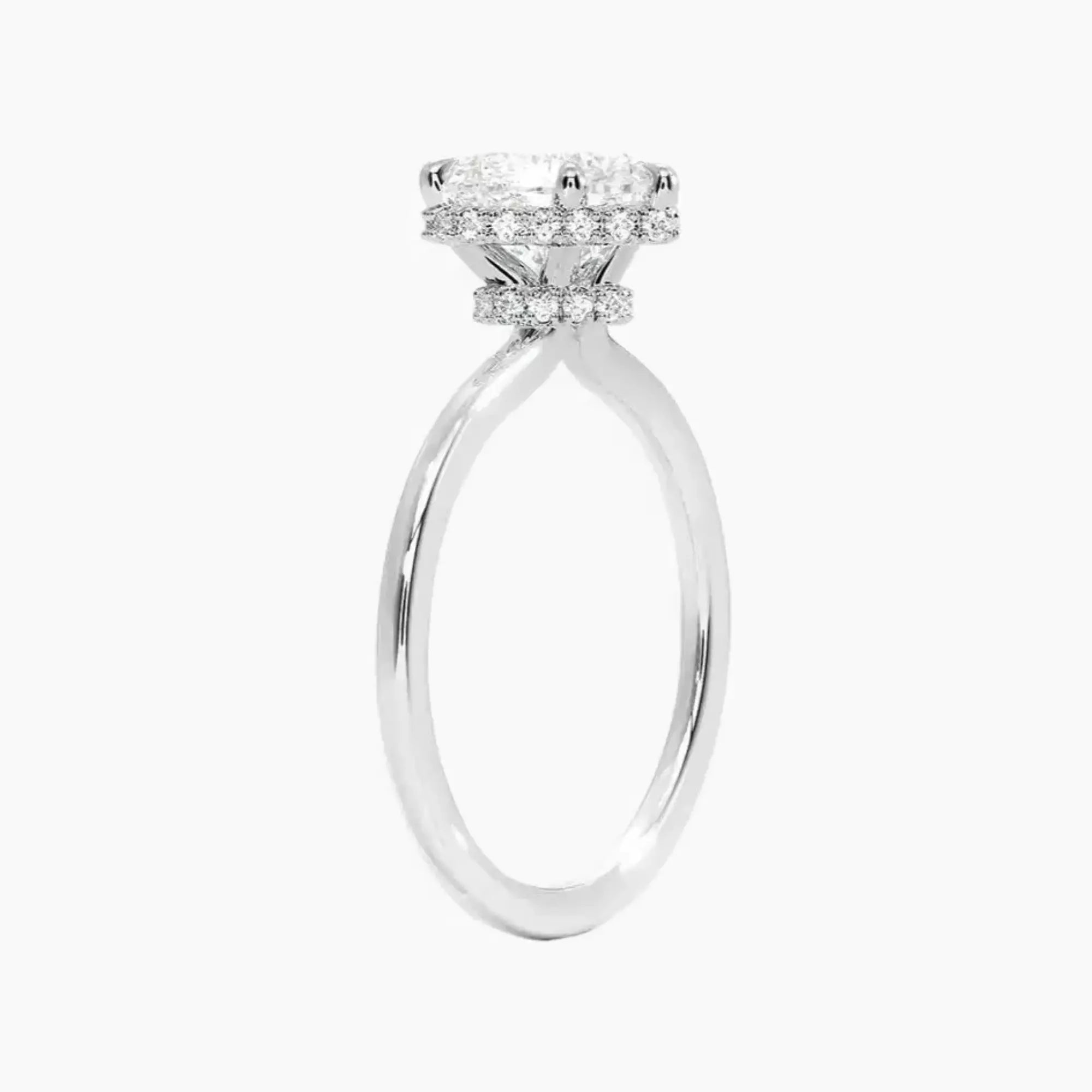 Mirabel Heart Hidden Halo 1.5 Carat Lab Grown Diamond Engagement Ring in 14K White Gold