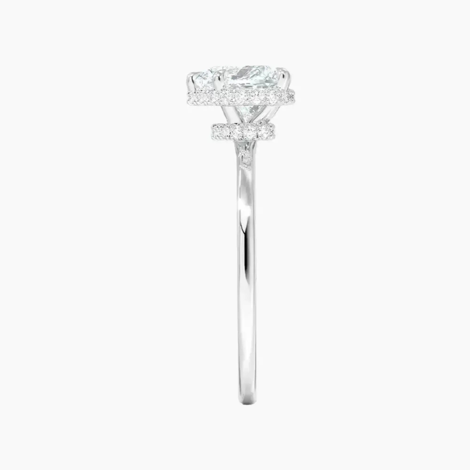 Mirabel Heart Hidden Halo 1.5 Carat Lab Grown Diamond Engagement Ring in 14K Rose Gold