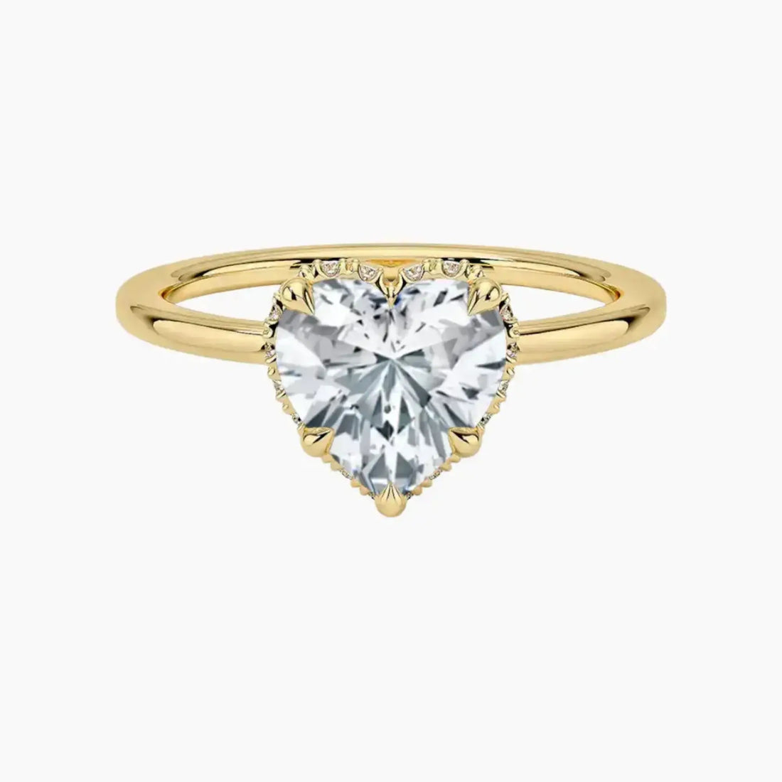 Mirabel Heart Hidden Halo 2.5 Carat Lab Grown Diamond Engagement Ring in 14K White Gold