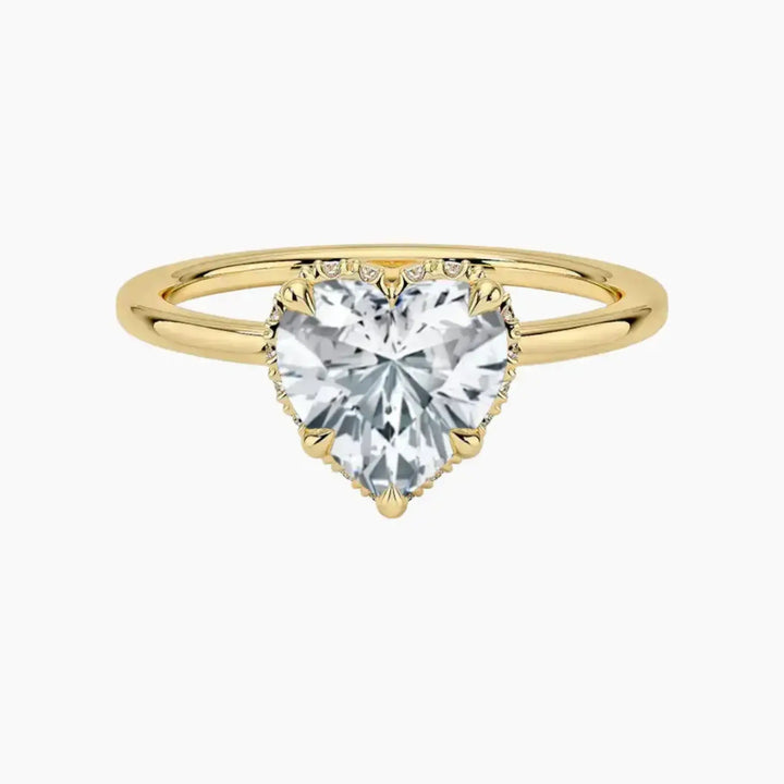 Mirabel Heart Hidden Halo 1.5 Carat Lab Grown Diamond Engagement Ring in 14K Yellow Gold