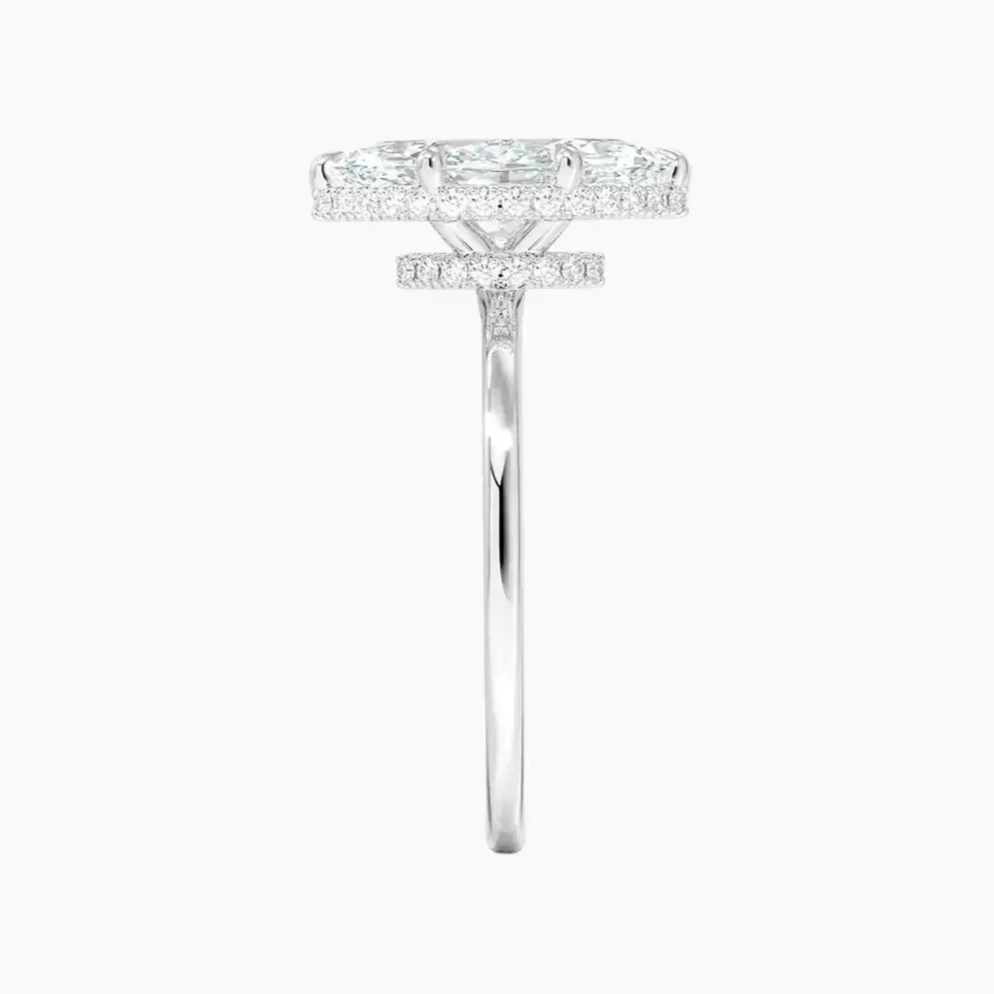 Mirabel Marquise Hidden Halo 1 Carat Lab Grown Diamond Engagement Ring in 14K Yellow Gold