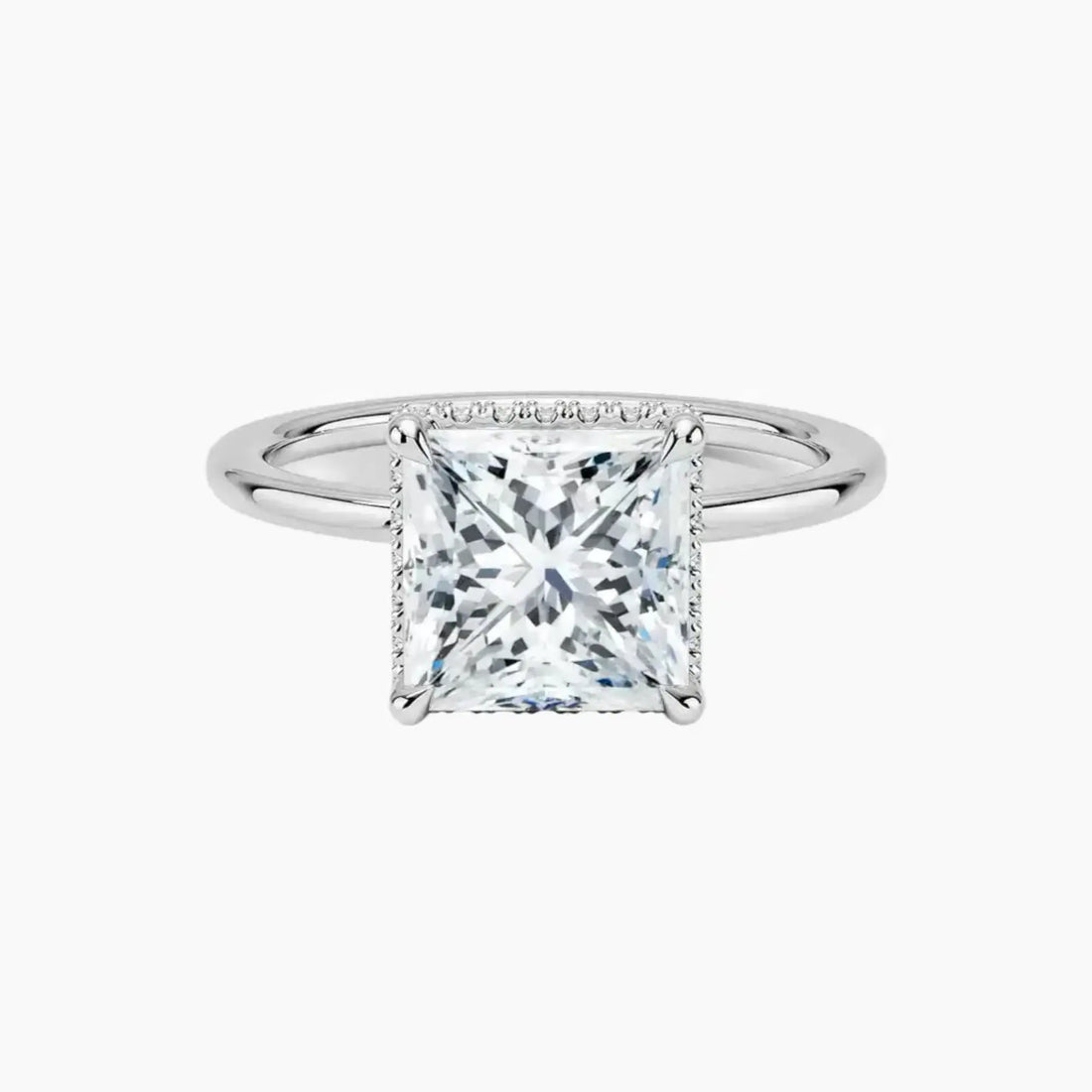 Mirabel Princess Hidden Halo 2.5 Carat Lab Grown Diamond Engagement Ring in 14K Yellow Gold
