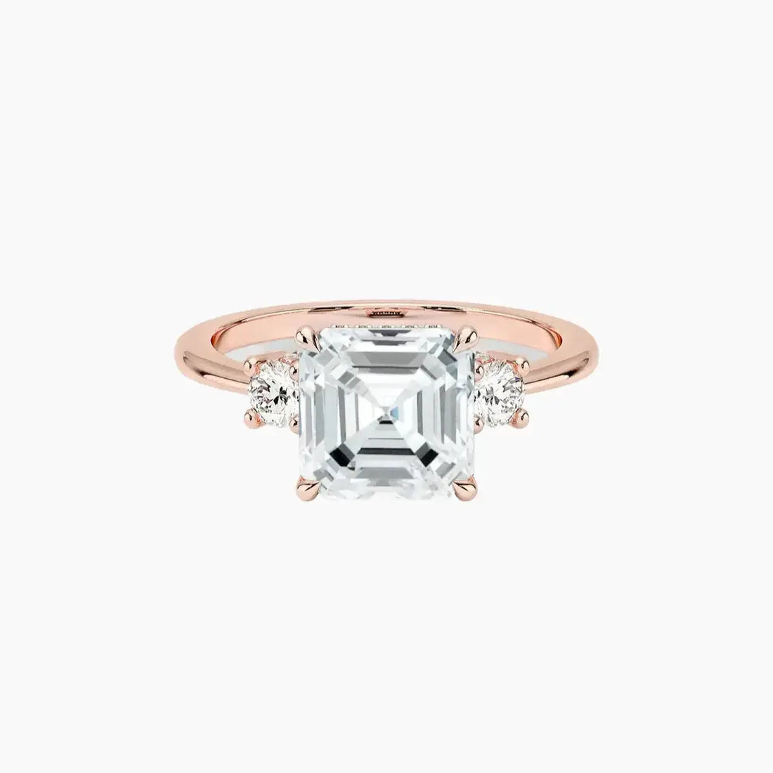 Seraphina Asscher Hidden Halo 1.5 Carat Lab Grown Diamond Engagement Ring in 18K Yellow Gold