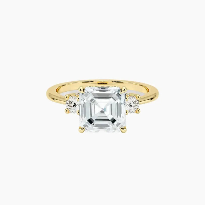 Seraphina Asscher Hidden Halo 1.5 Carat Lab Grown Diamond Engagement Ring in 18K Rose Gold