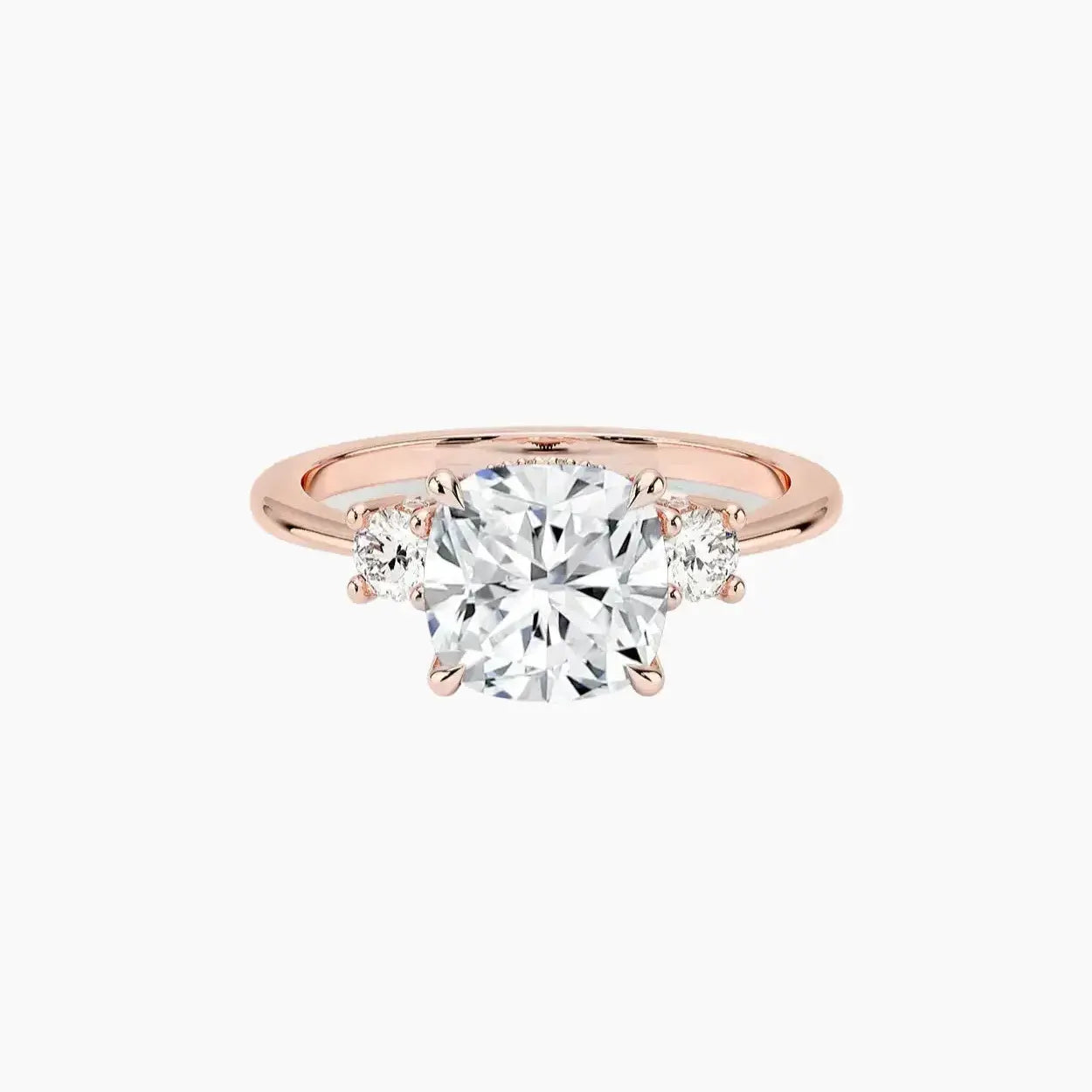 Seraphina Cushion Hidden Halo Diamond Ring Setting in 14K Yellow Gold