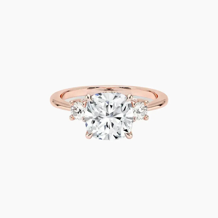 Seraphina Cushion Hidden Halo 1.5 Carat Lab Grown Diamond Engagement Ring in 14K Rose Gold