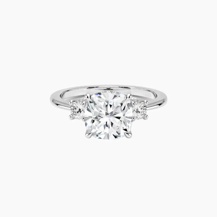 Seraphina Cushion Hidden Halo 1.5 Carat Lab Grown Diamond Engagement Ring in 18K White Gold