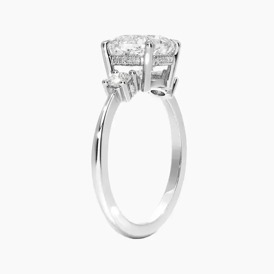 Seraphina Cushion Hidden Halo 1.5 Carat Lab Grown Diamond Engagement Ring in 14K Yellow Gold