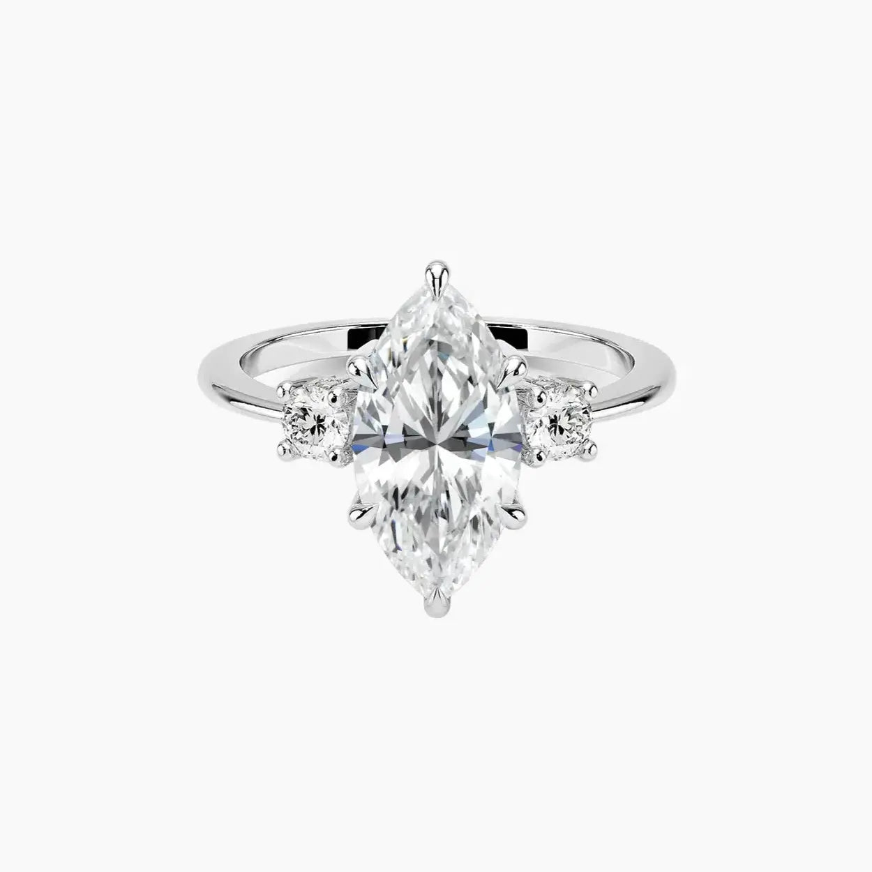 Seraphina Marquise Hidden Halo 2 Carat Lab Grown Diamond Engagement Ring in 14K Yellow Gold
