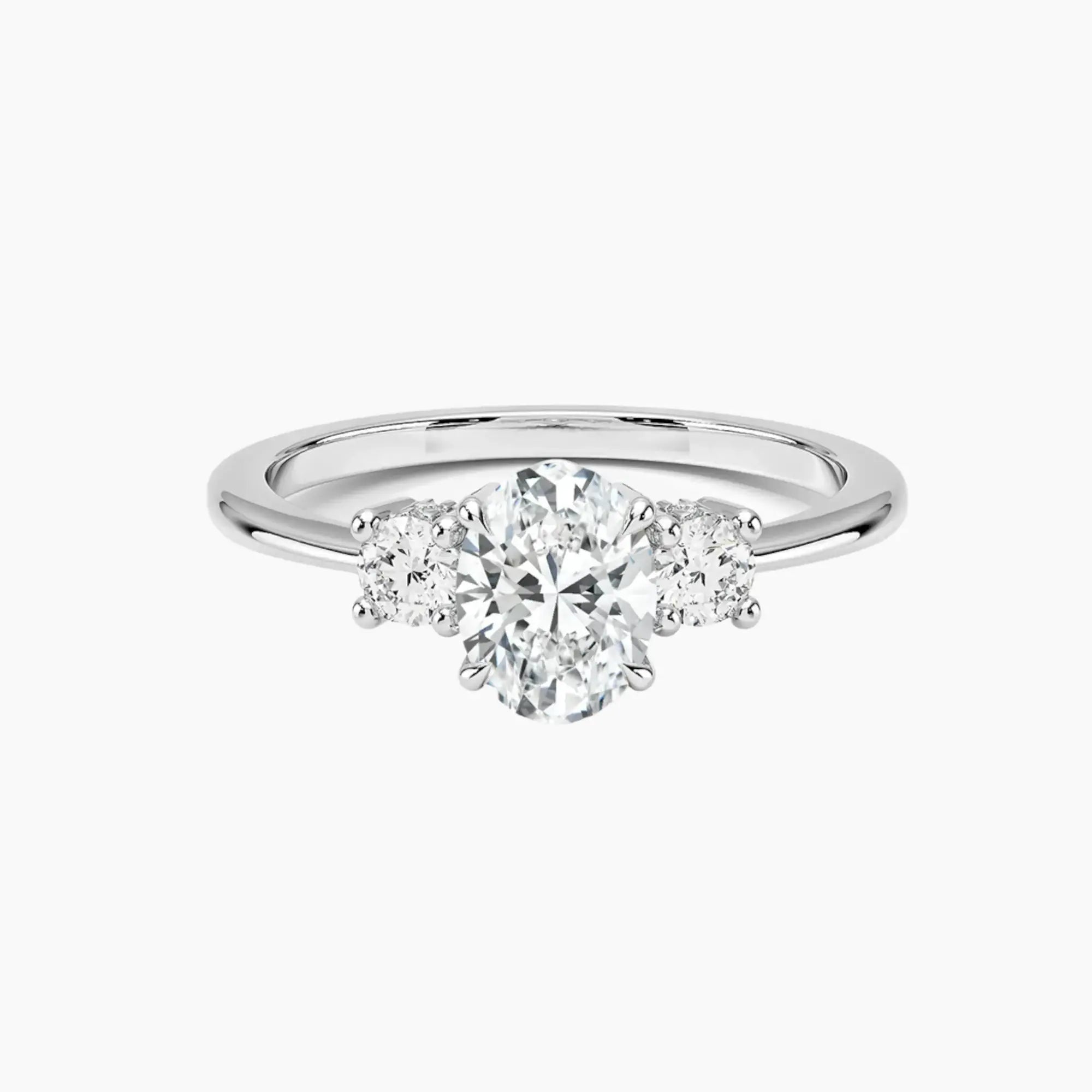 Seraphina Oval Hidden Halo 1 Carat Lab Grown Diamond Engagement Ring in 18K Yellow Gold