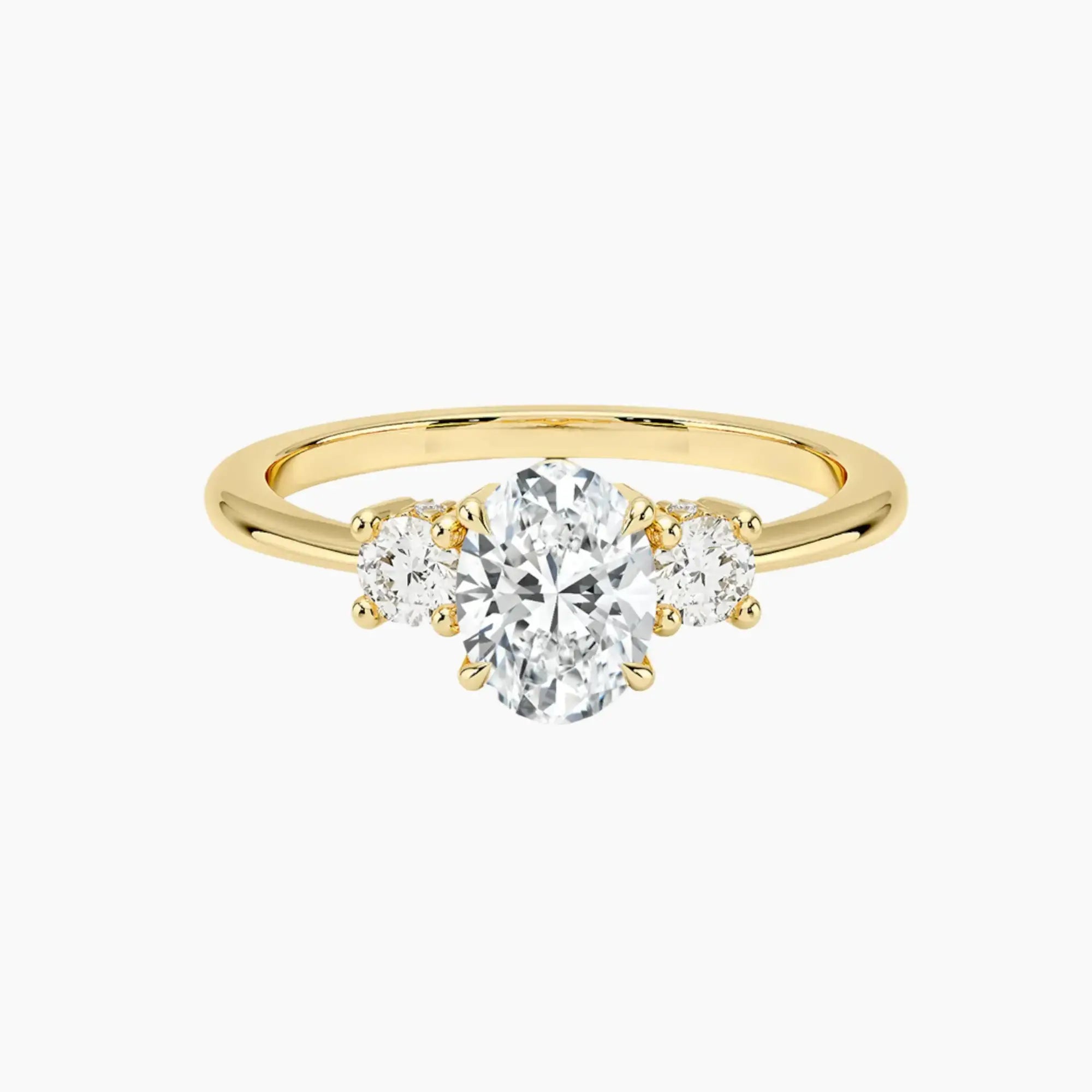 Seraphina Oval Hidden Halo 2 Carat Lab Grown Diamond Engagement Ring in 14K Rose Gold