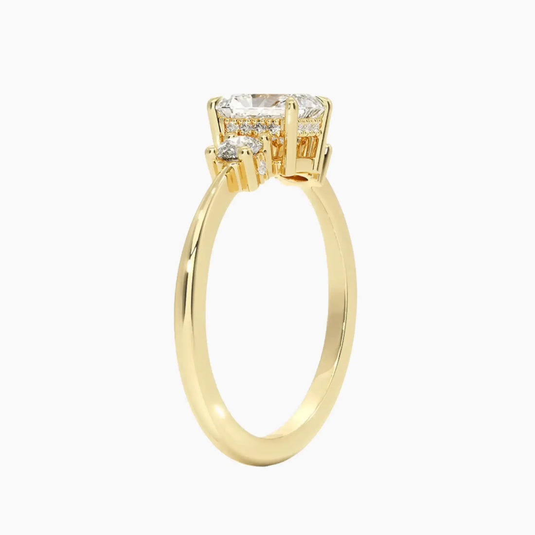 Seraphina Oval Hidden Halo 2 Carat Lab Grown Diamond Engagement Ring in 18K Rose Gold