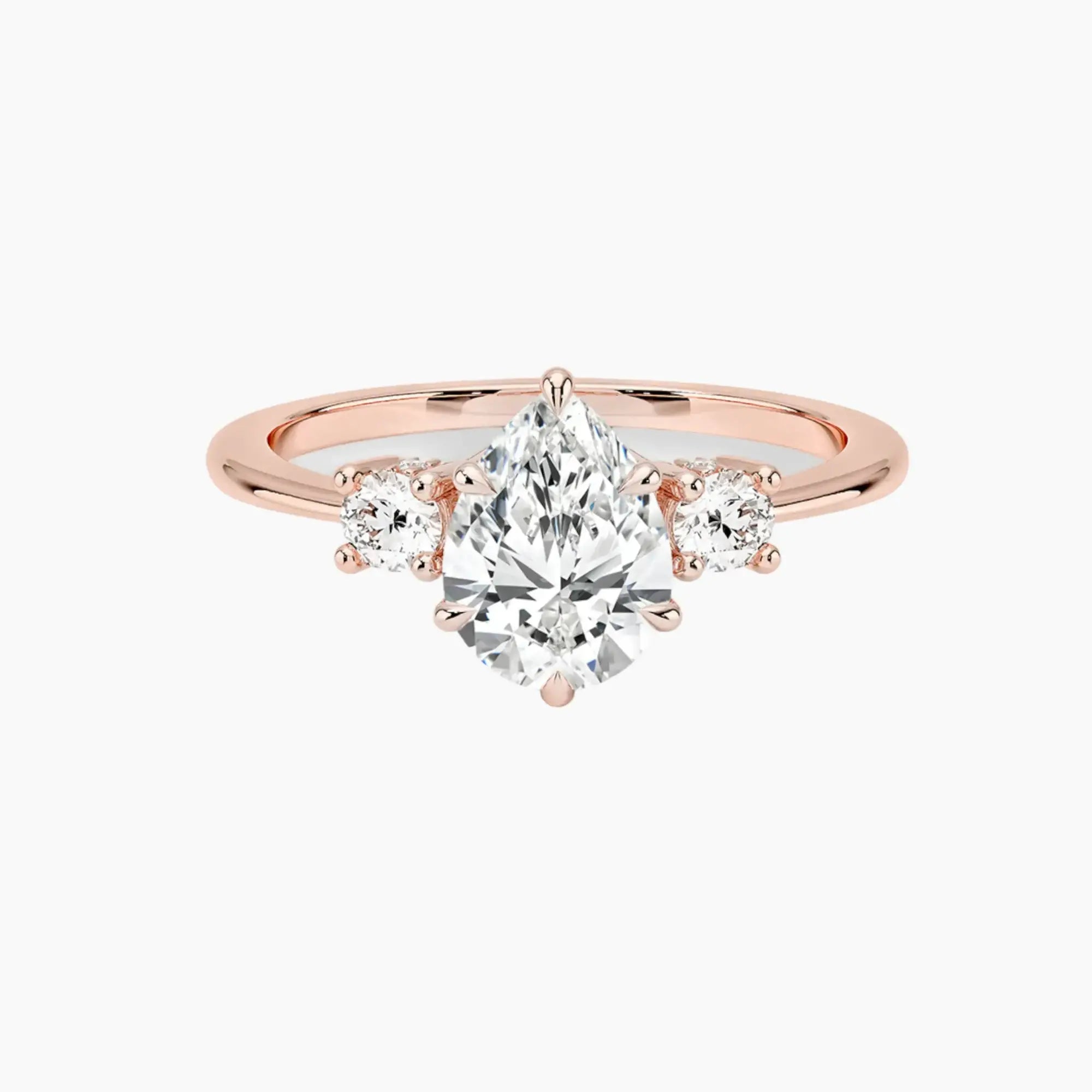 Seraphina Pear Hidden Halo 2 Carat Lab Grown Diamond Engagement Ring in 14K White Gold