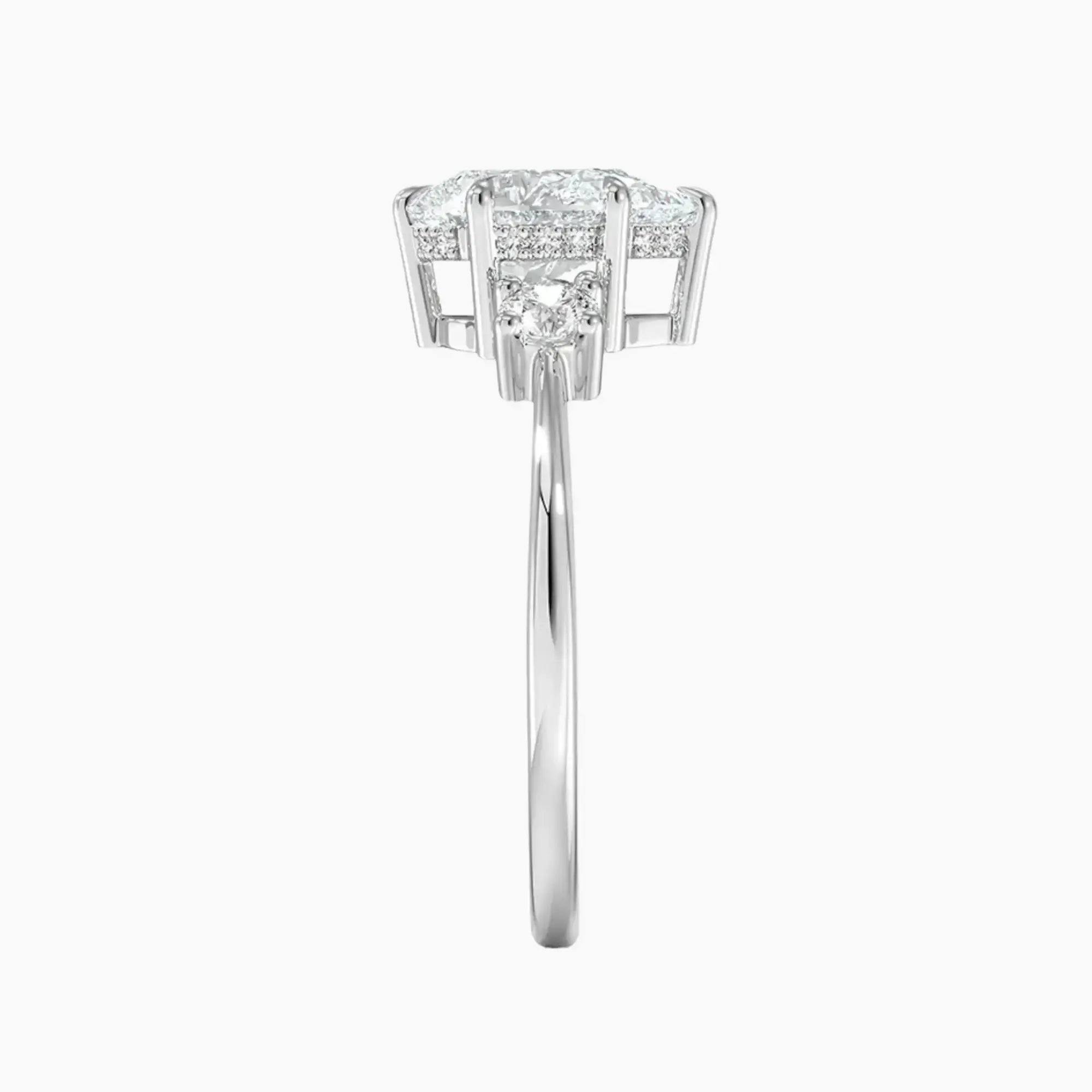 Seraphina Pear Hidden Halo 2 Carat Lab Grown Diamond Engagement Ring in 14K White Gold