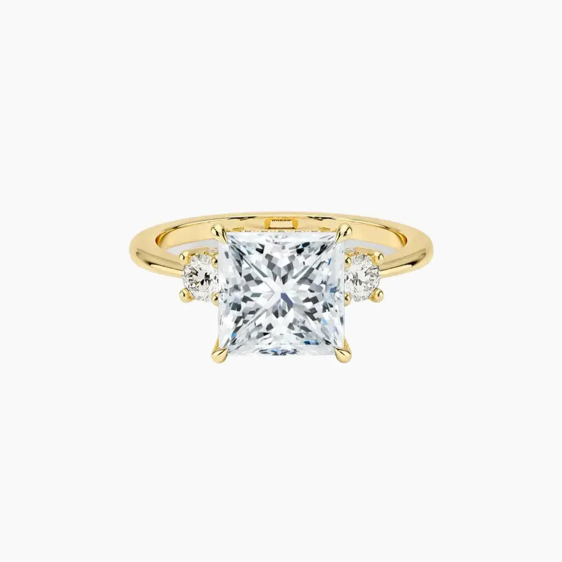 Seraphina Princess Hidden Halo 2.5 Carat Lab Grown Diamond Engagement Ring in 14K White Gold