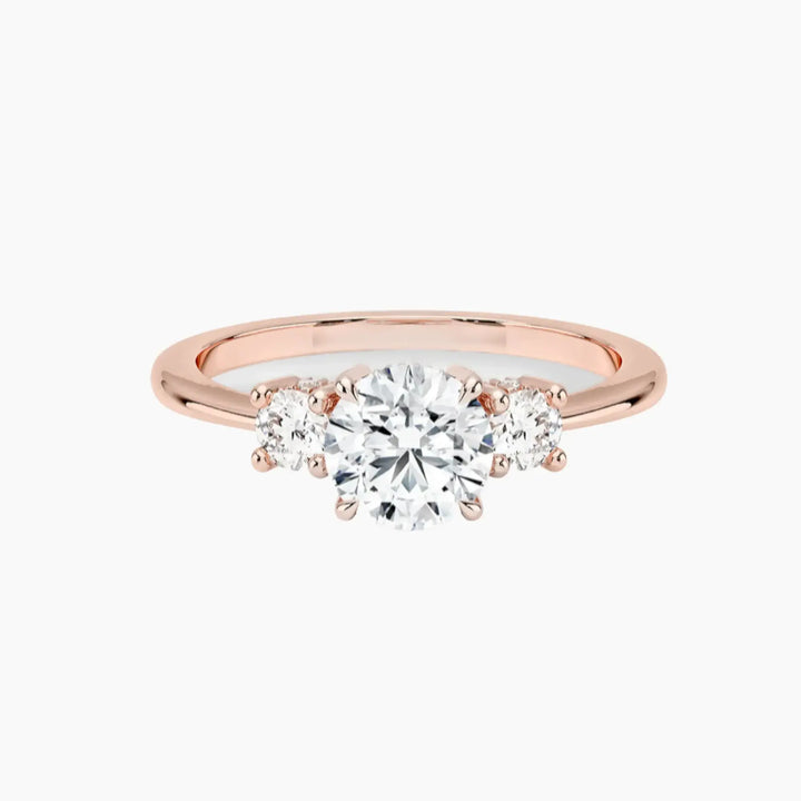 Seraphina Round Hidden Halo 1.5 Carat Lab Grown Diamond Engagement Ring in 18K Rose Gold