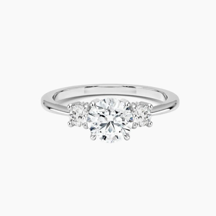 Seraphina Round Hidden Halo 1.5 Carat Lab Grown Diamond Engagement Ring in 18K White Gold