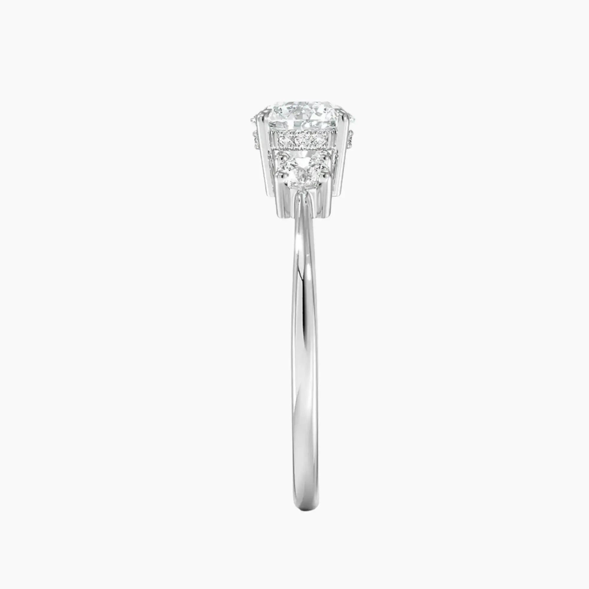 Seraphina Round Hidden Halo 3 Carat Lab Grown Diamond Engagement Ring in 18K Rose Gold